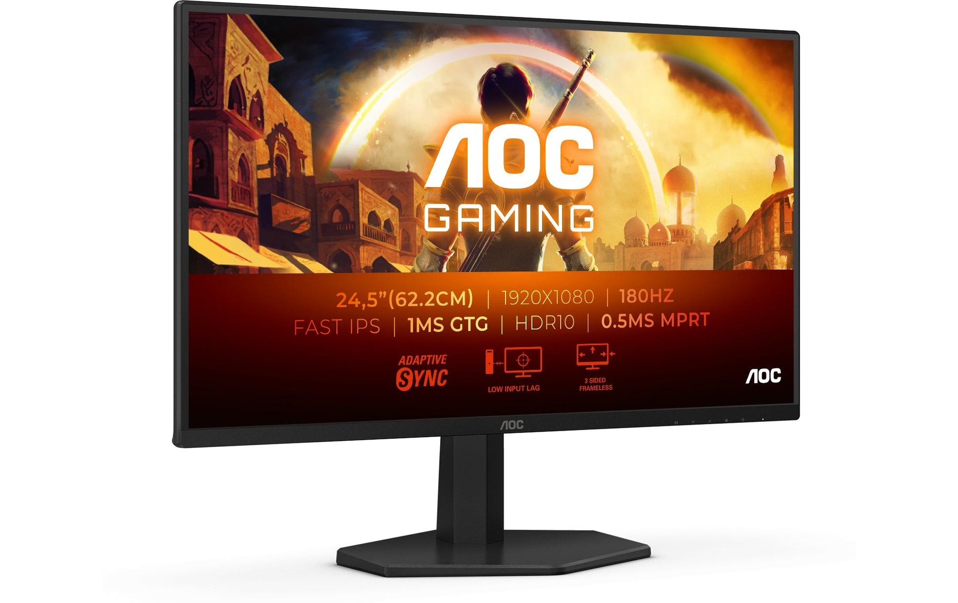 AOC 25G42E – Monitor, 24,5" 1920 × 1080 (Full HD), IPS, 180 Hz, Adaptive Sync, Rot