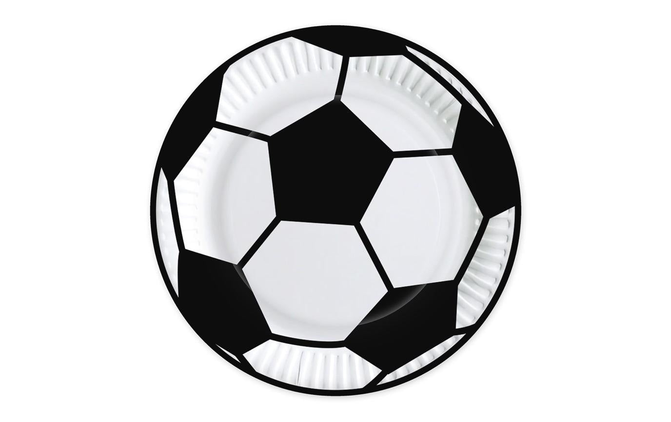 Braun + company Teller, Papier – Ø 23 cm, Football – 10 Stk.