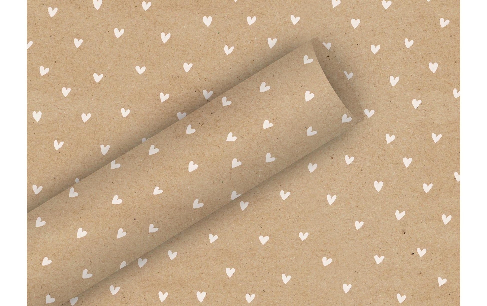 Braun + Company Geschenkpapier Rolle – Herzilein – Geschenkkraftpapier, 70 g/m2 – 700 × 2000 mm
