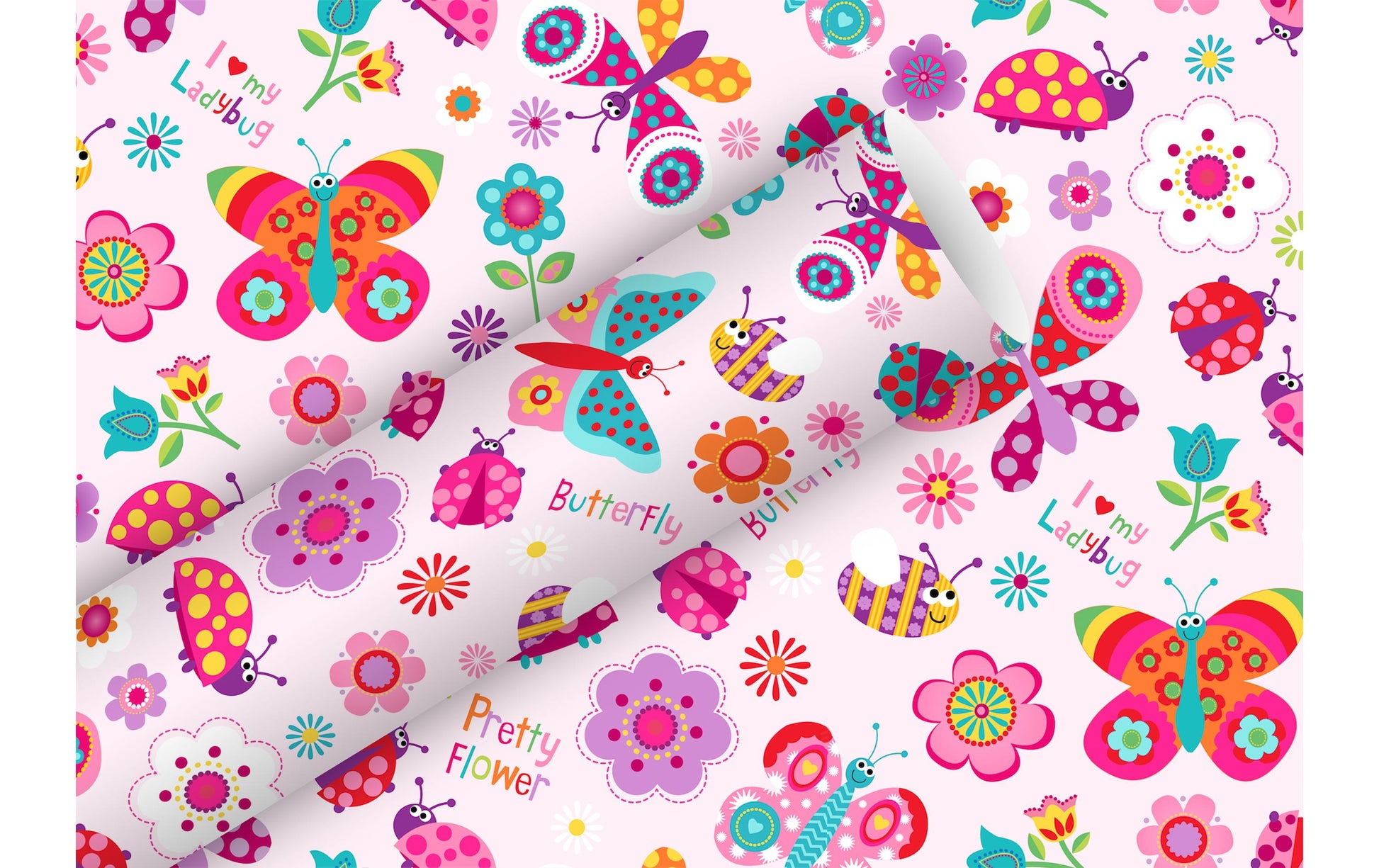 Braun + Company Geschenkpapier – Flying Friends – gestrichenes Papier, 700 × 2000 mm