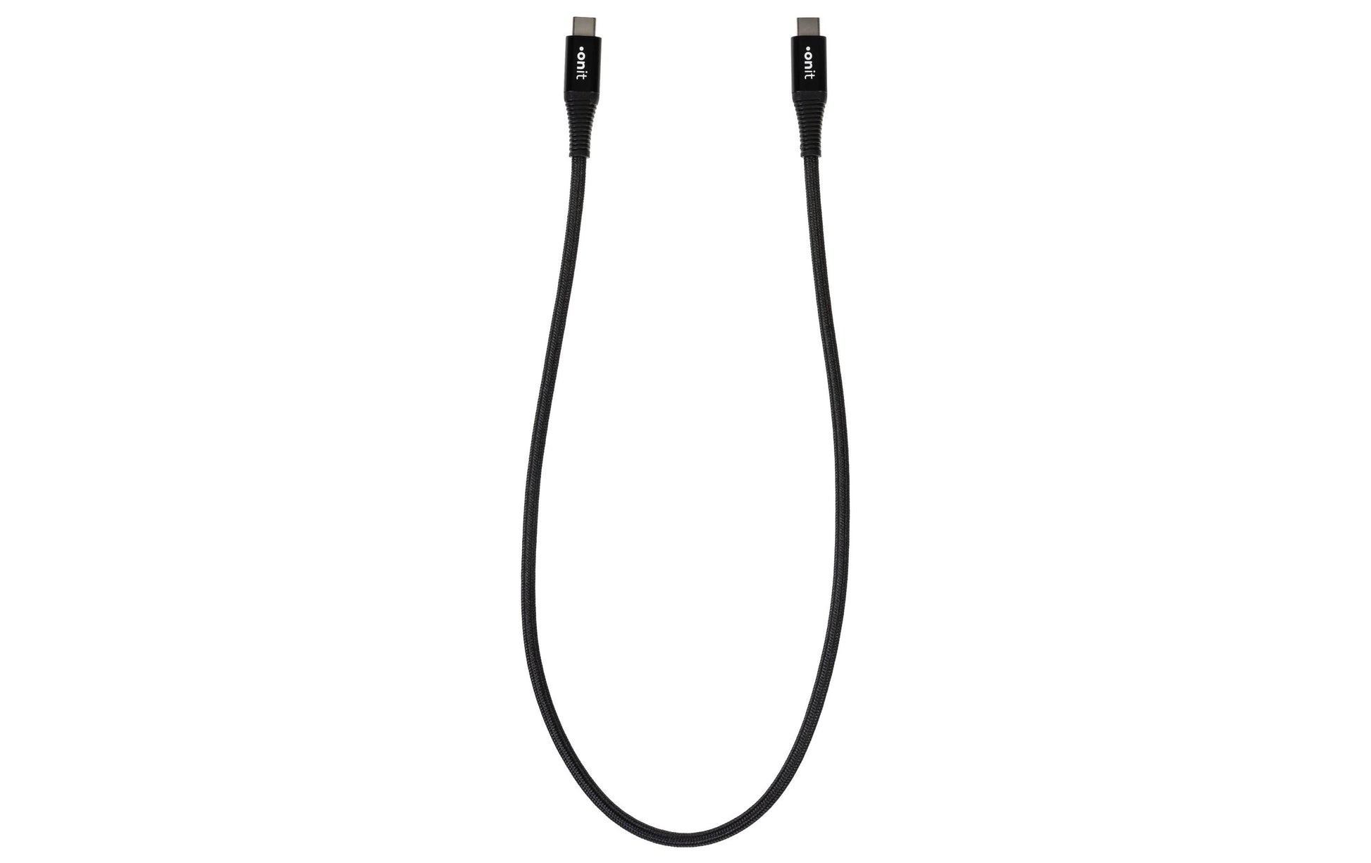 ONIT USB-C auf USB-C Kabel – USB 3.2 Gen 1 (5 Gbit/s) – 0,5 m – PD 60 W – Textilmantel – Schwarz
