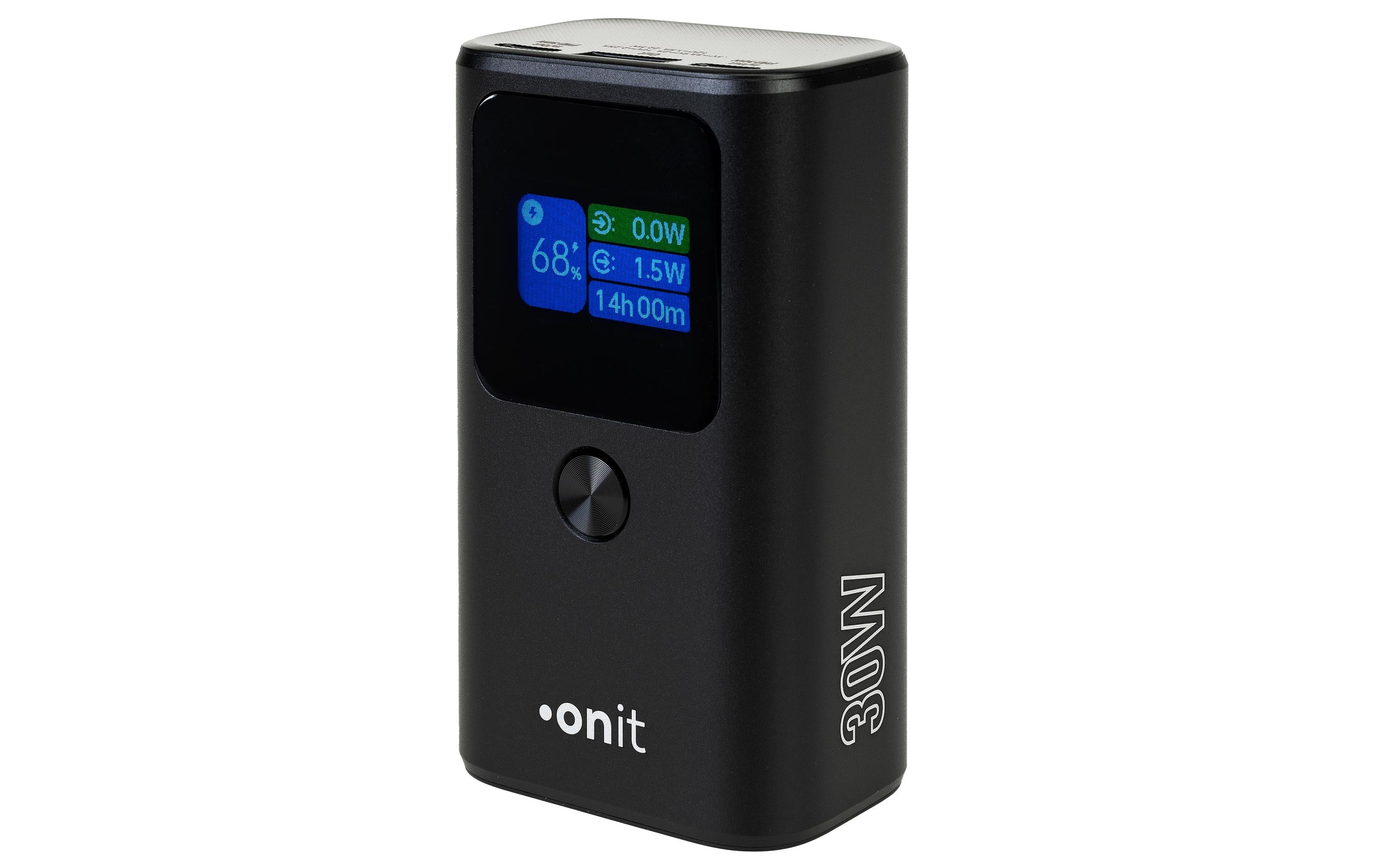 Onit Powerbank Pro 10000mAh PD Block Mini – 30 W PD, Anthrazit