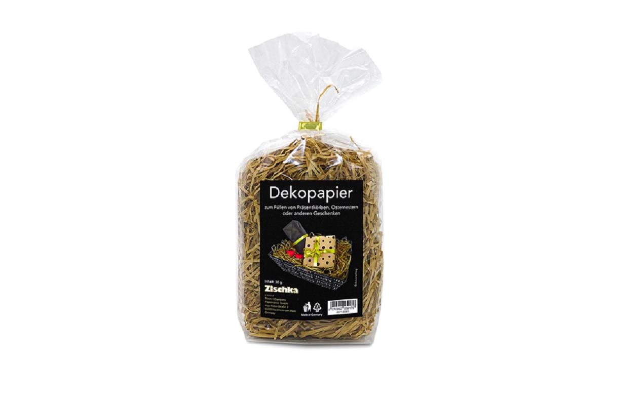 Braun + Company Füllmaterial Geschenkkorb Papier, Braun – 30 g – 1 Stk.