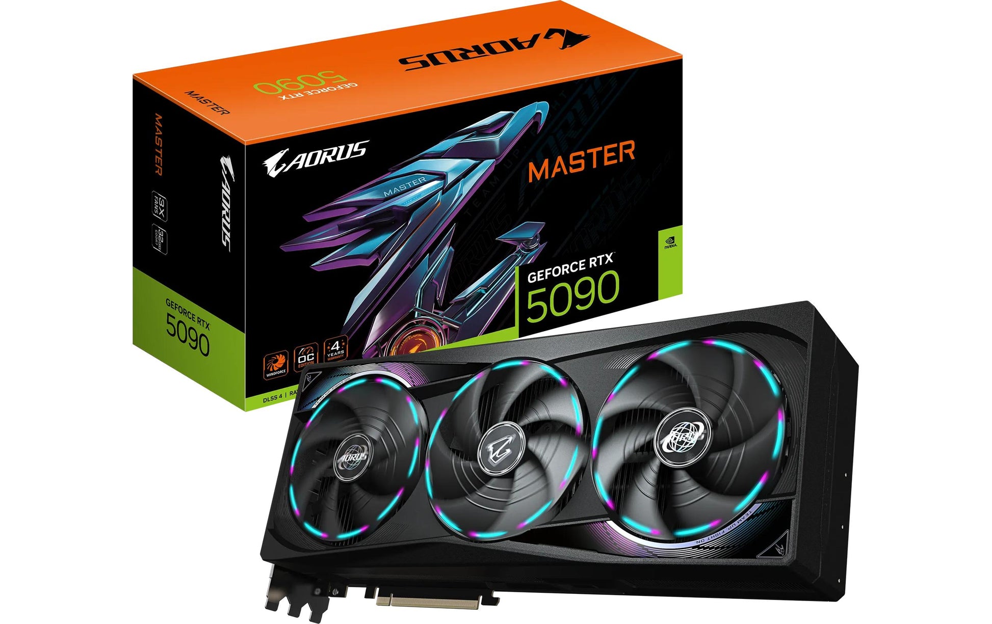 GIGABYTE AORUS GeForce RTX 5090 MASTER 32G – PCIe Grafikkarte – 32 GB GDDR7, 3×DP, 1×HDMI