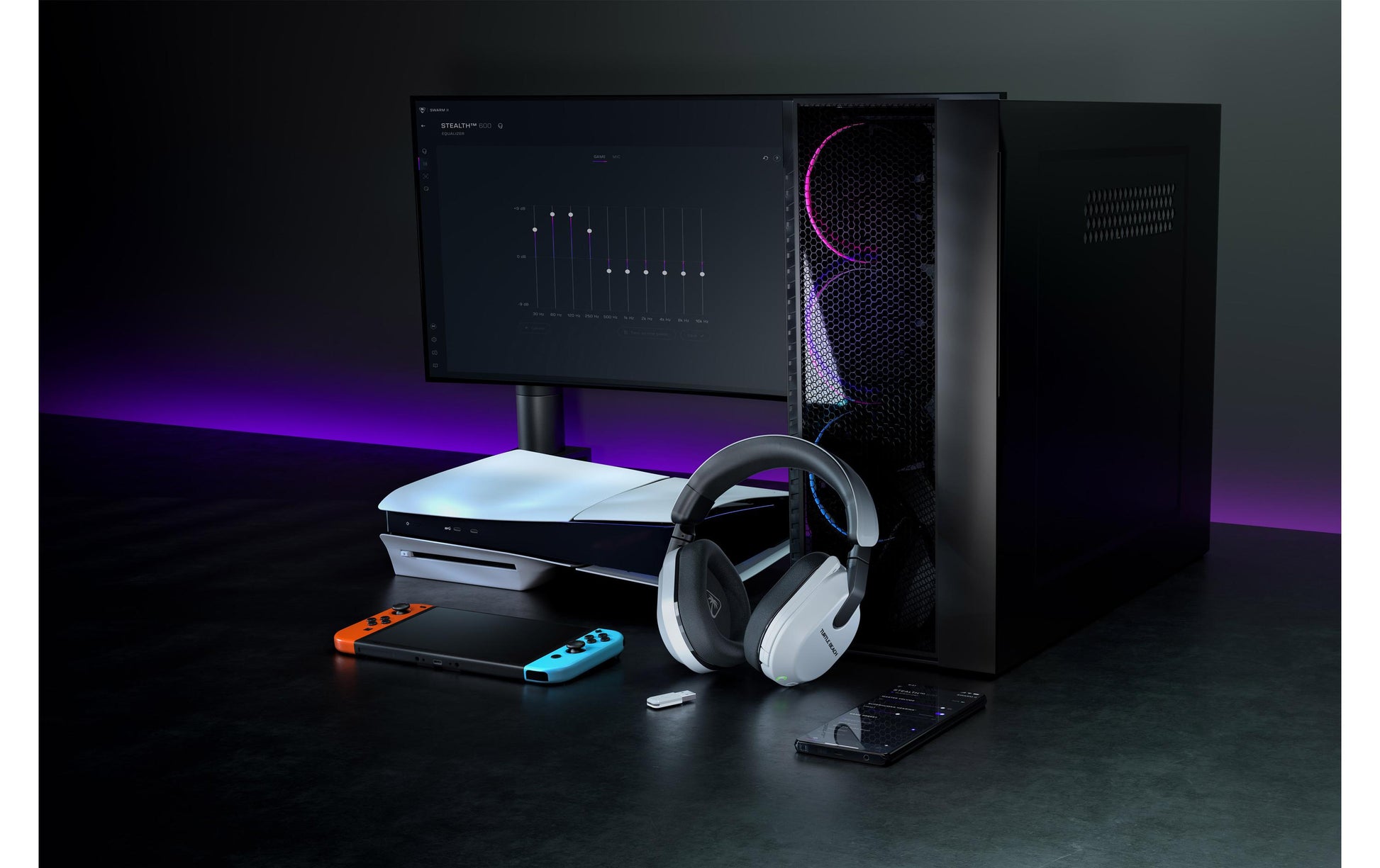 Turtle Beach Stealth 600 Gen 3 – Gaming-Headset – 2,4 GHz & Bluetooth 5.2 – Weiss – für PS5/PS4/PC u. a. – bis