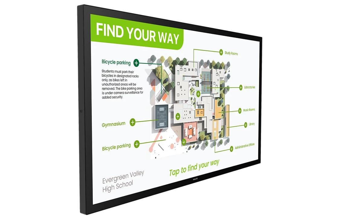 Philips T-Line 55BDL3751T/00 – Interaktives Touch-Display, 55", Ultra HD 4K, 500 cd/m², 24/7, Android