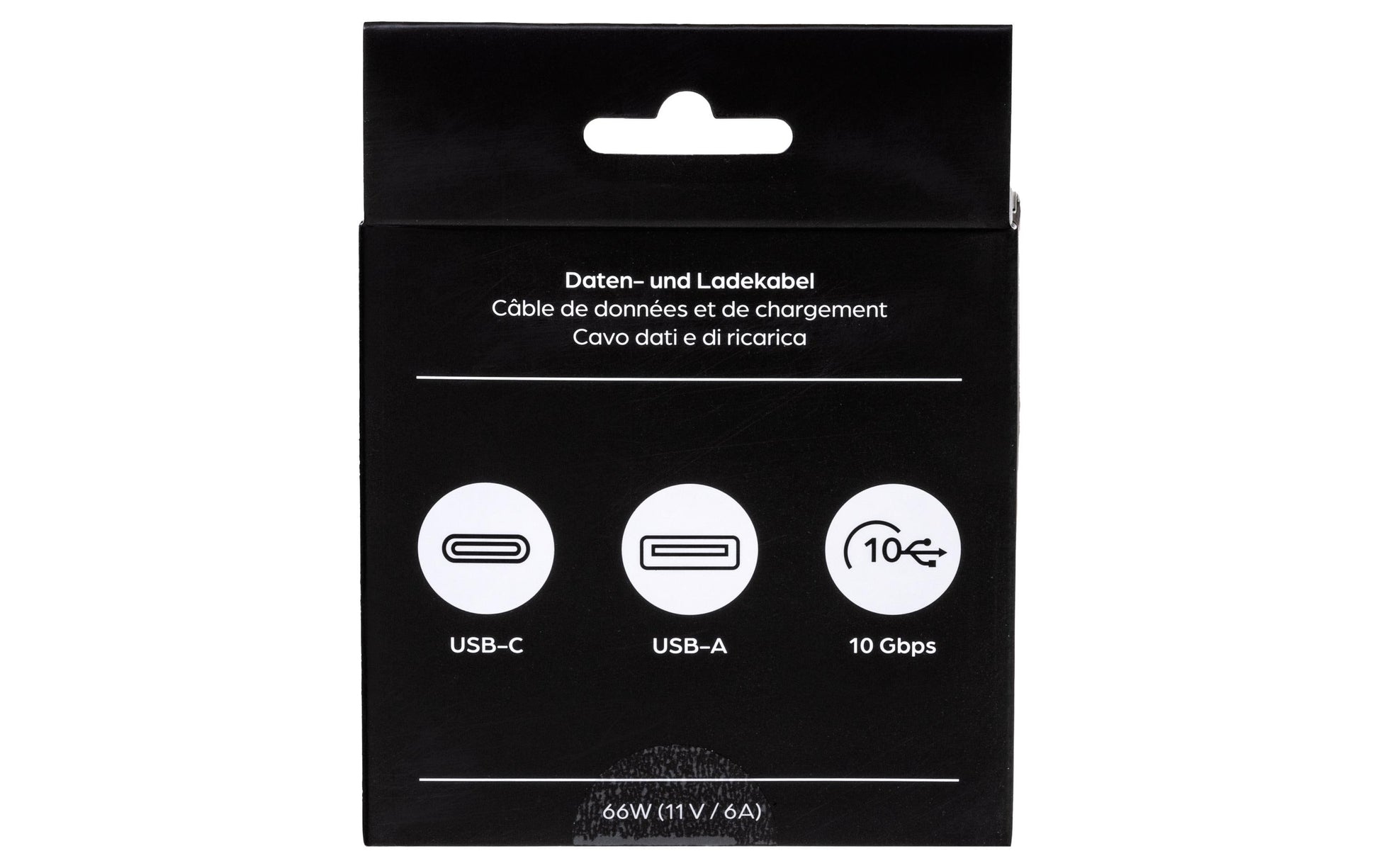 ONIT USB-A auf USB-C Kabel – USB 3.2 Gen 2 (10 Gbit/s) – 1 m – PD 66 W – Textilmantel – Weiss