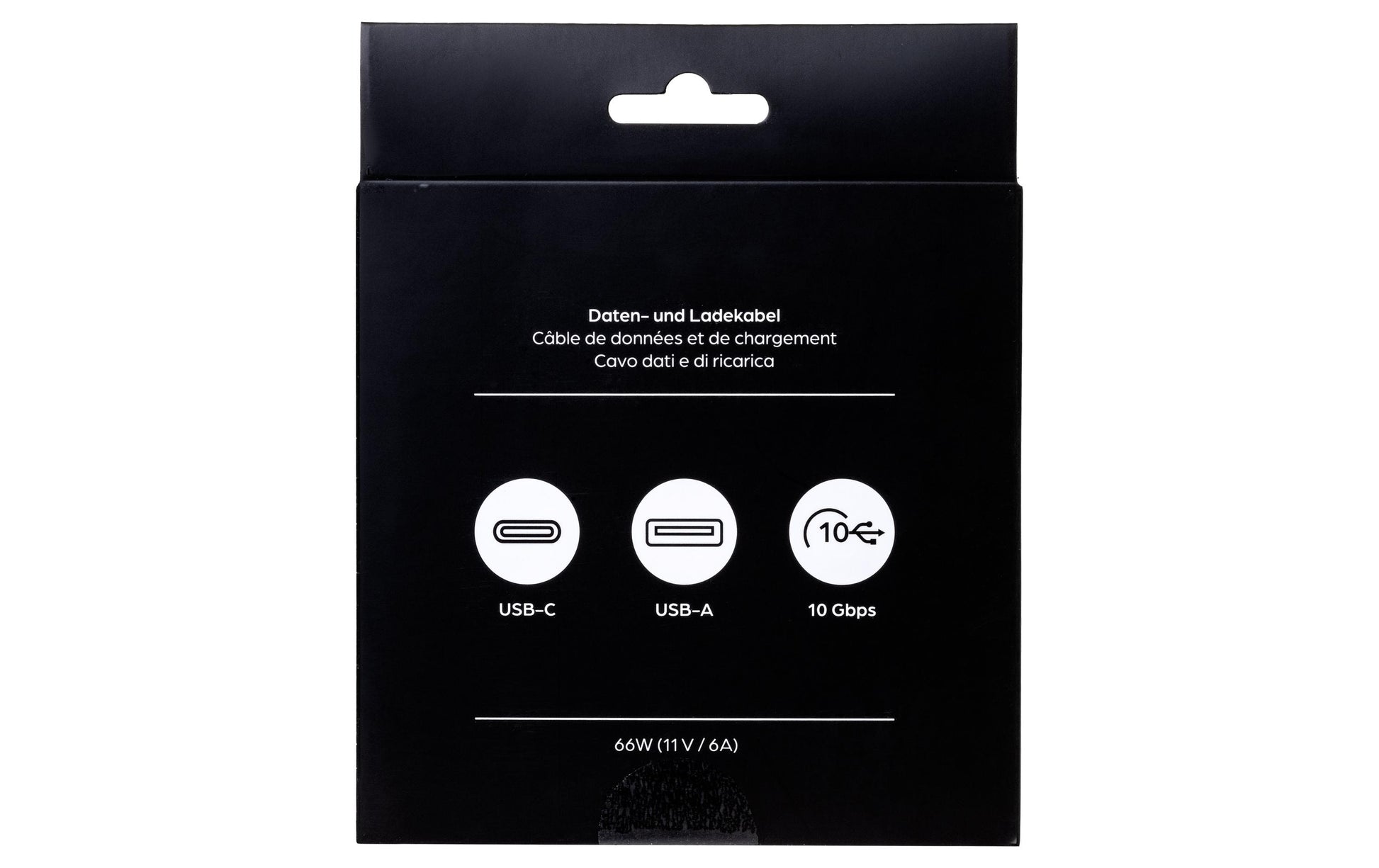 ONIT USB-A auf USB-C Kabel – USB 3.2 Gen 2 (10 Gbit/s) – 2 m – PD 66 W – Textilmantel – Weiss