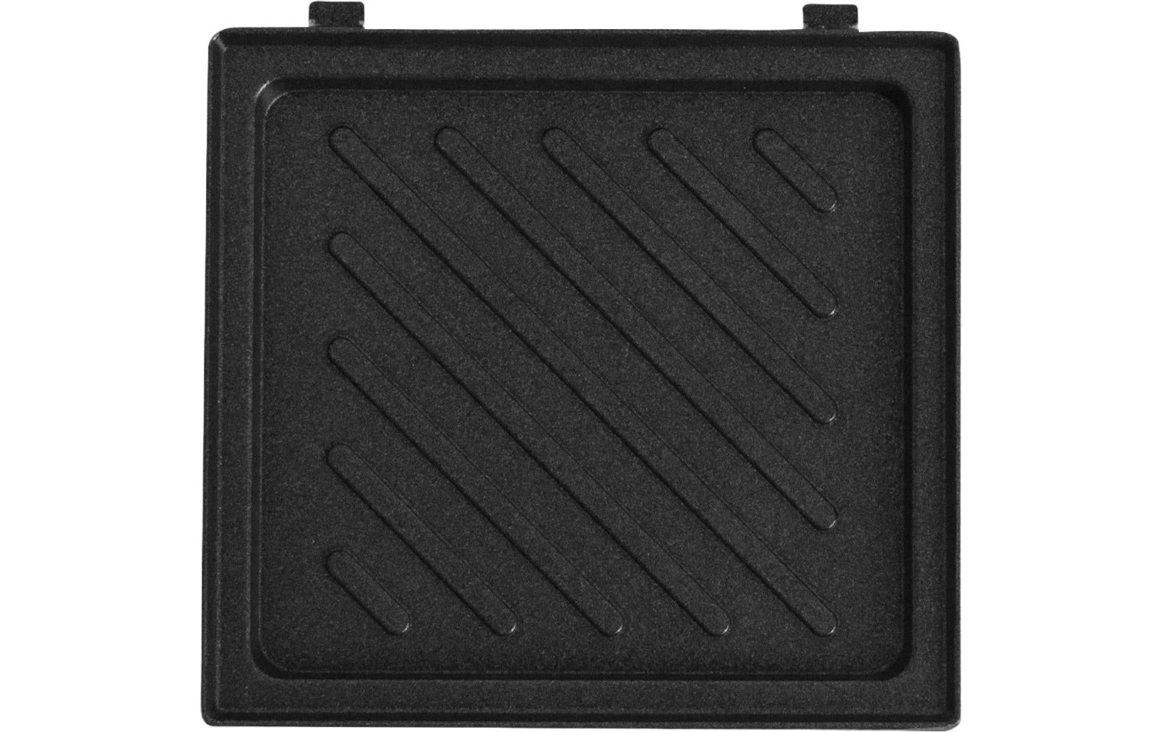 CREATE Ersatzteller 213864 – Eckig, Metall, Teflonbeschichtet – für Waffeleisen 2in1 Compact, 2 Stk., Schwarz