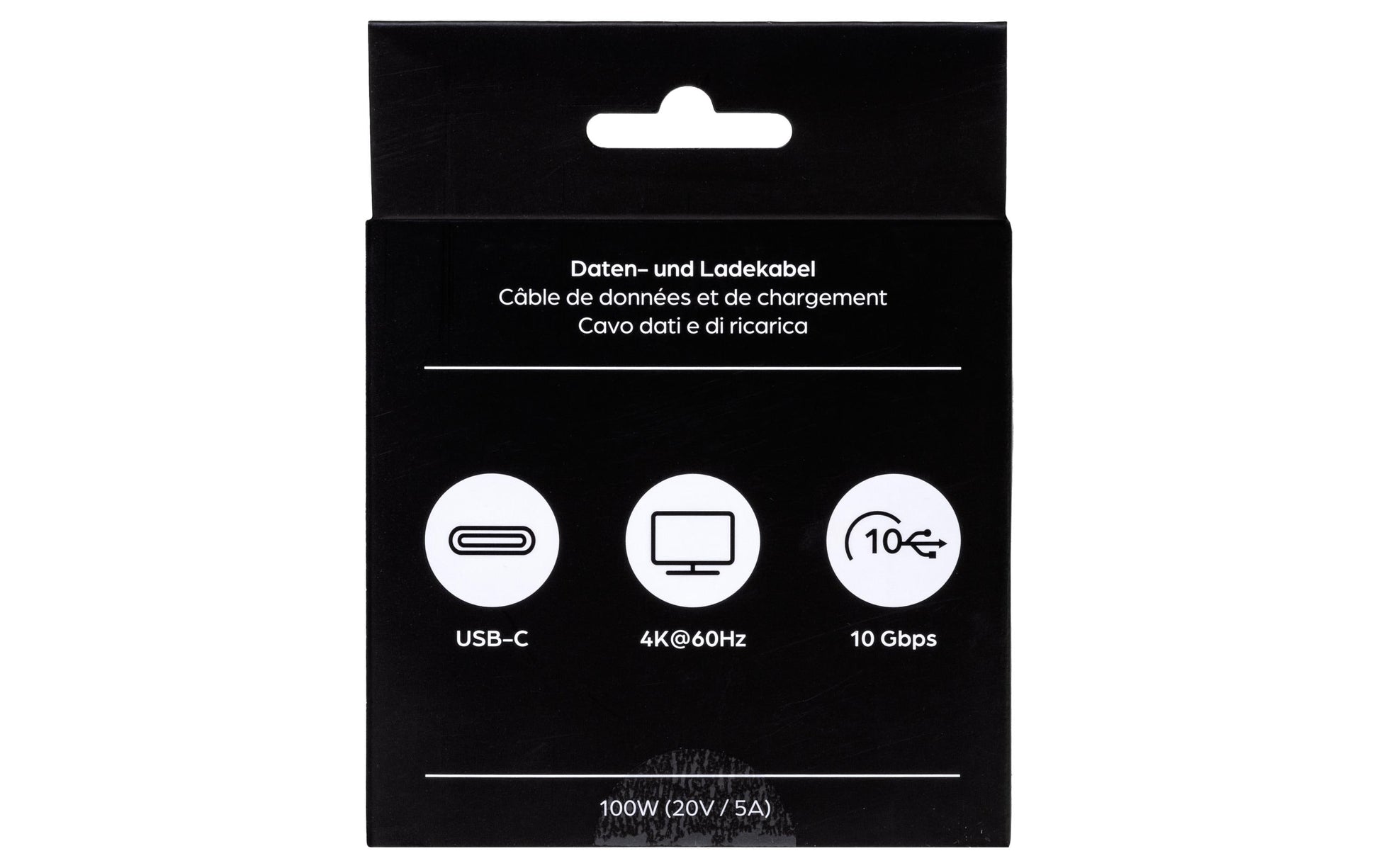 ONIT USB-C auf USB-C Kabel – USB 3.2 Gen 2 (10 Gbit/s) – 1 m – PD 100 W – Textilmantel – Weiss