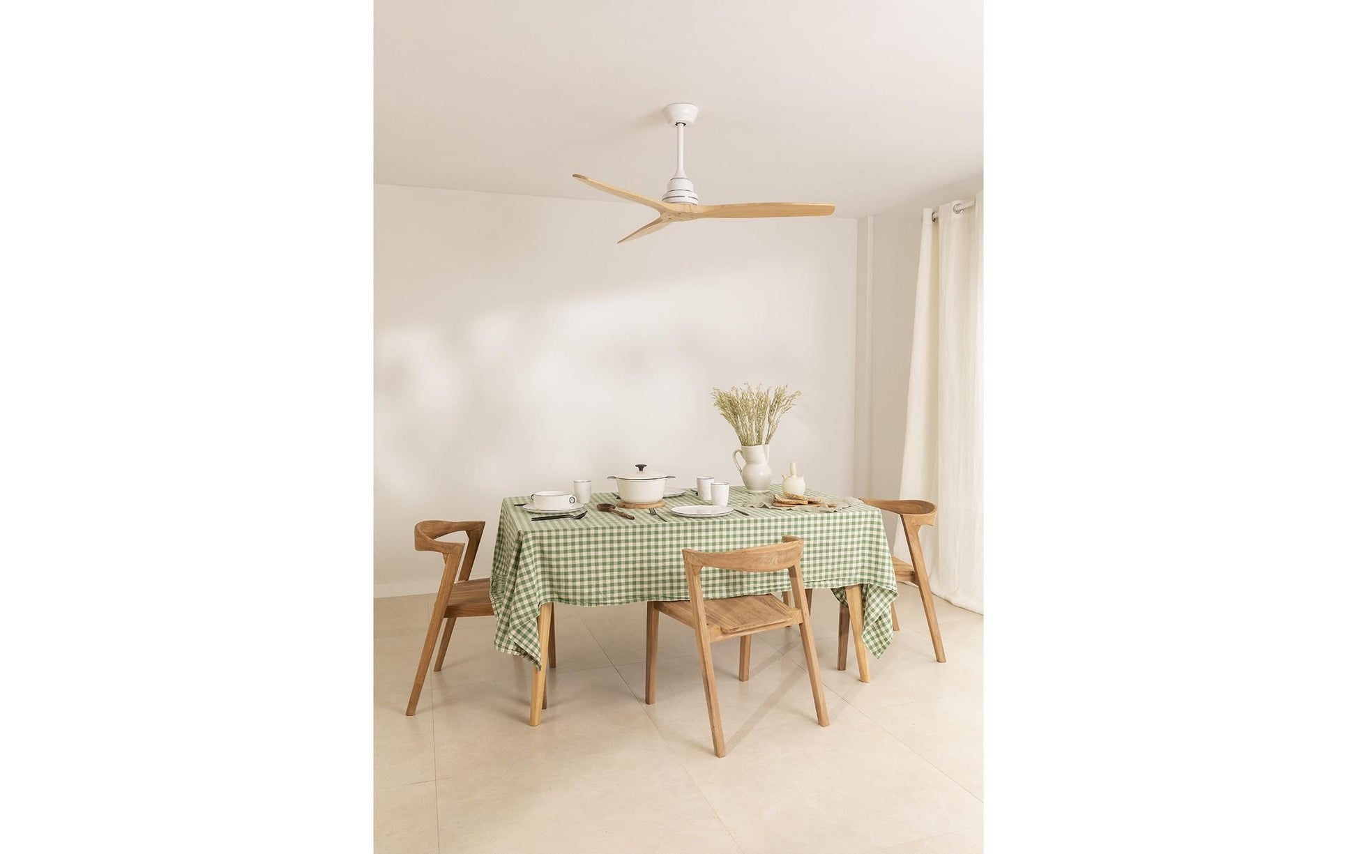 Create Deckenventilator – 132 cm, 75 W, Metall, Fernbedienung, Weiss