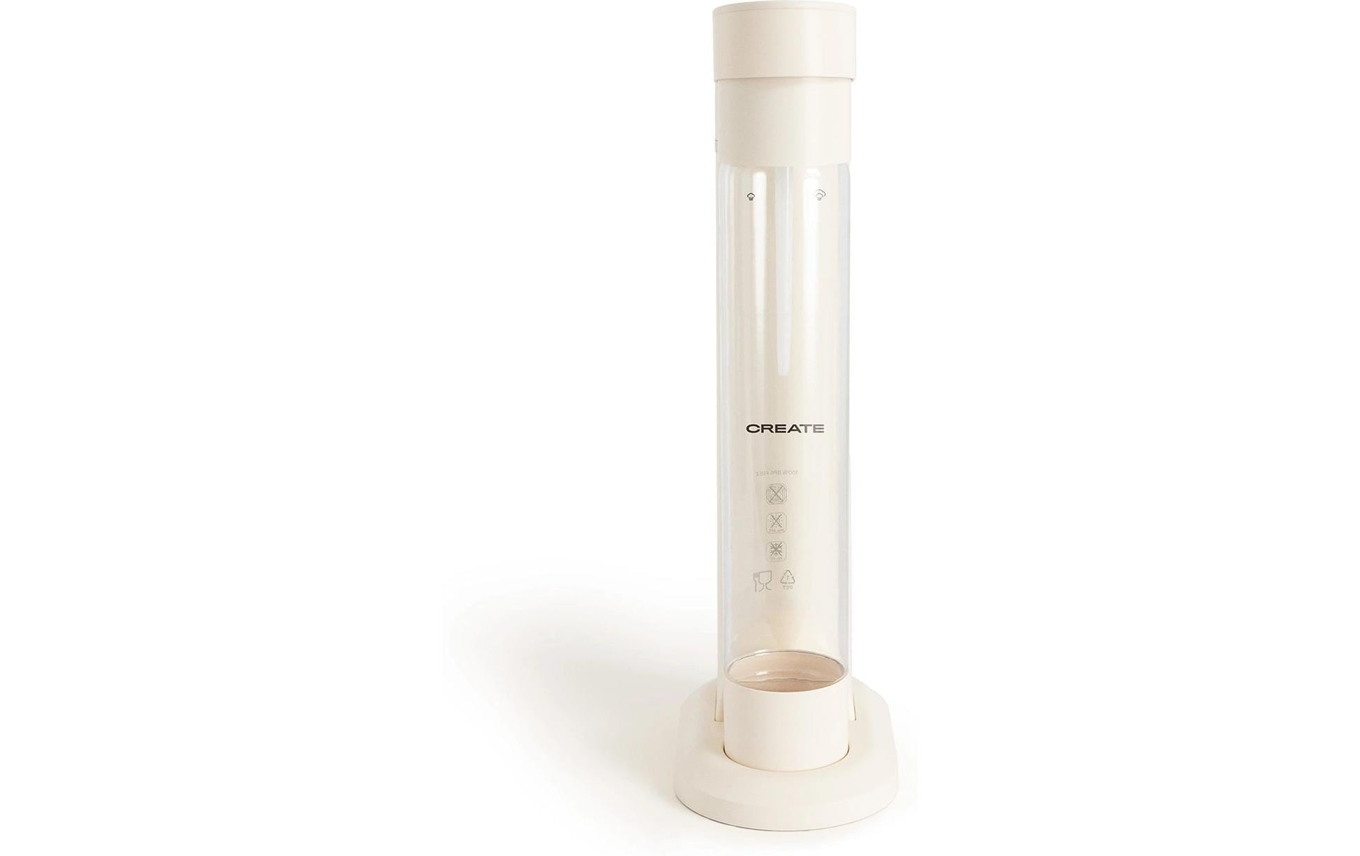 Create Sodamaker Studio Wassersprudler – inkl. 1 Flasche (Glas), Creme