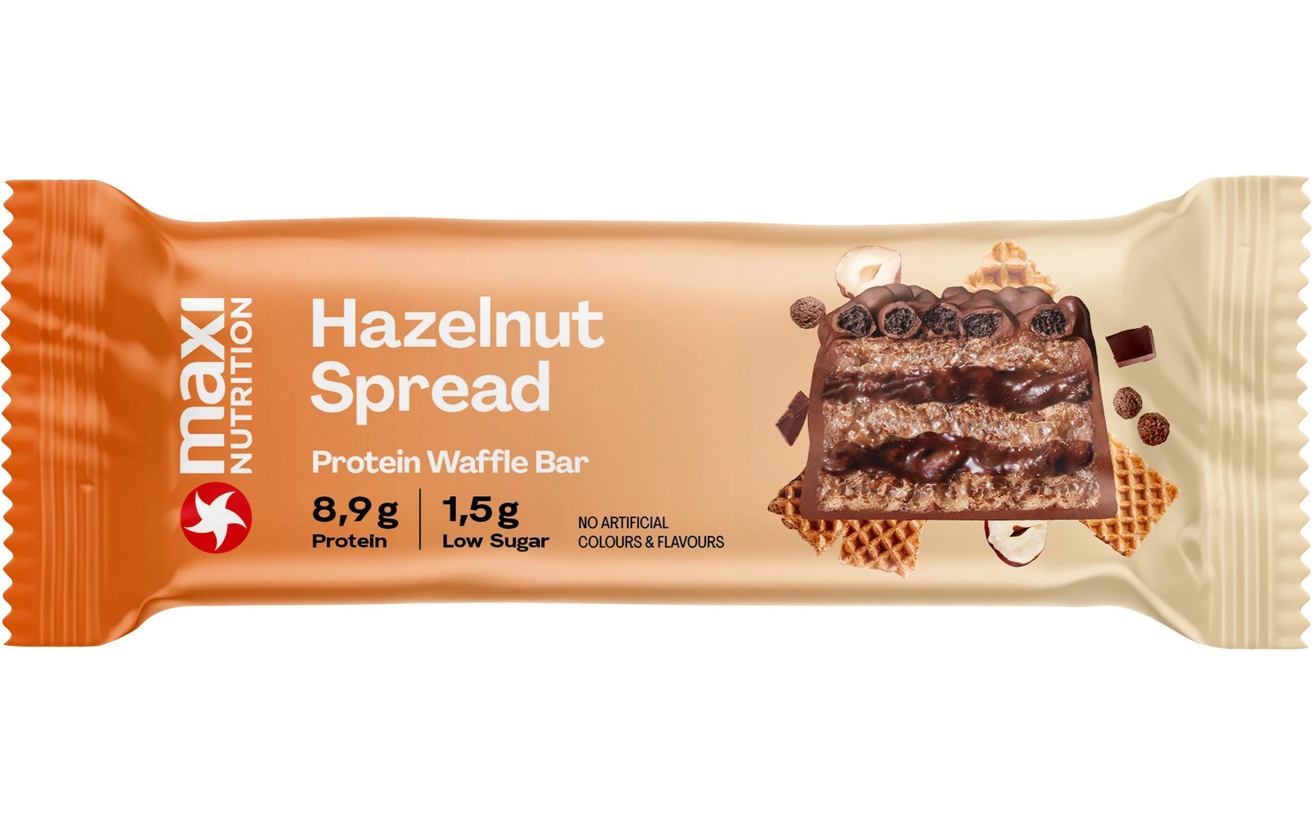 Maxi Nutrition Protein Waffel-Riegel – Haselnuss – 12 × 39 g