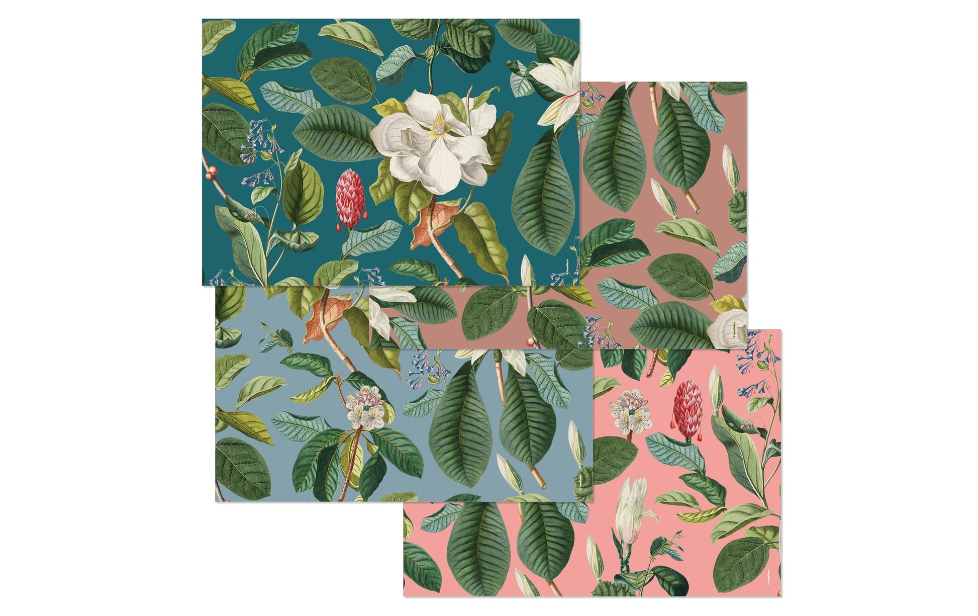 Trendform Tischset Magnolia, Papier, Rechteckig – 42 × 29,7 cm, Mehrfarbig – FSC – 48 Stk.