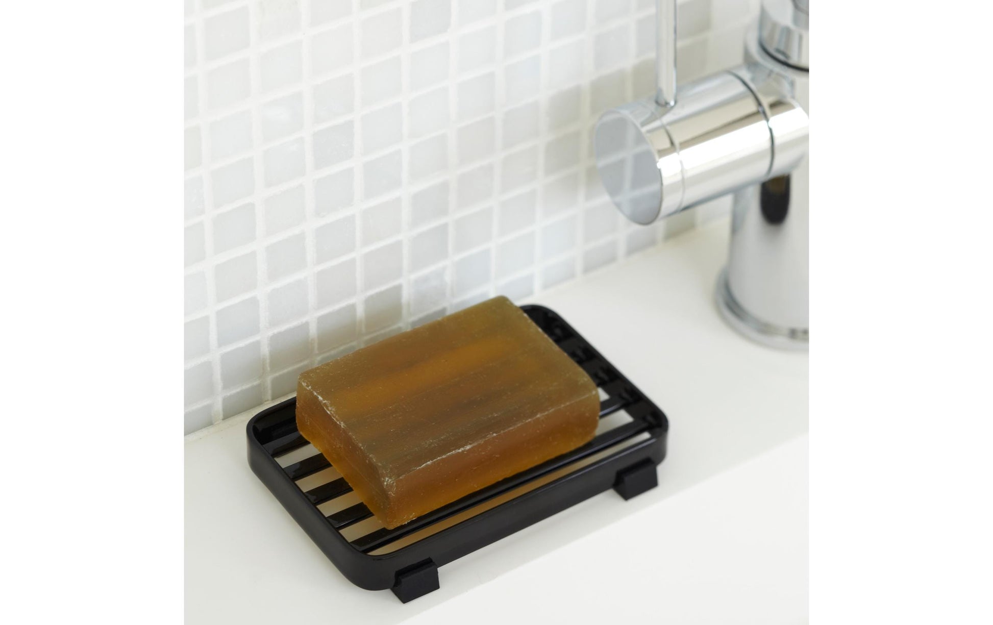 Yamazaki Seifenschale – 7,5×11×1,2 cm, Stahl, Schwarz