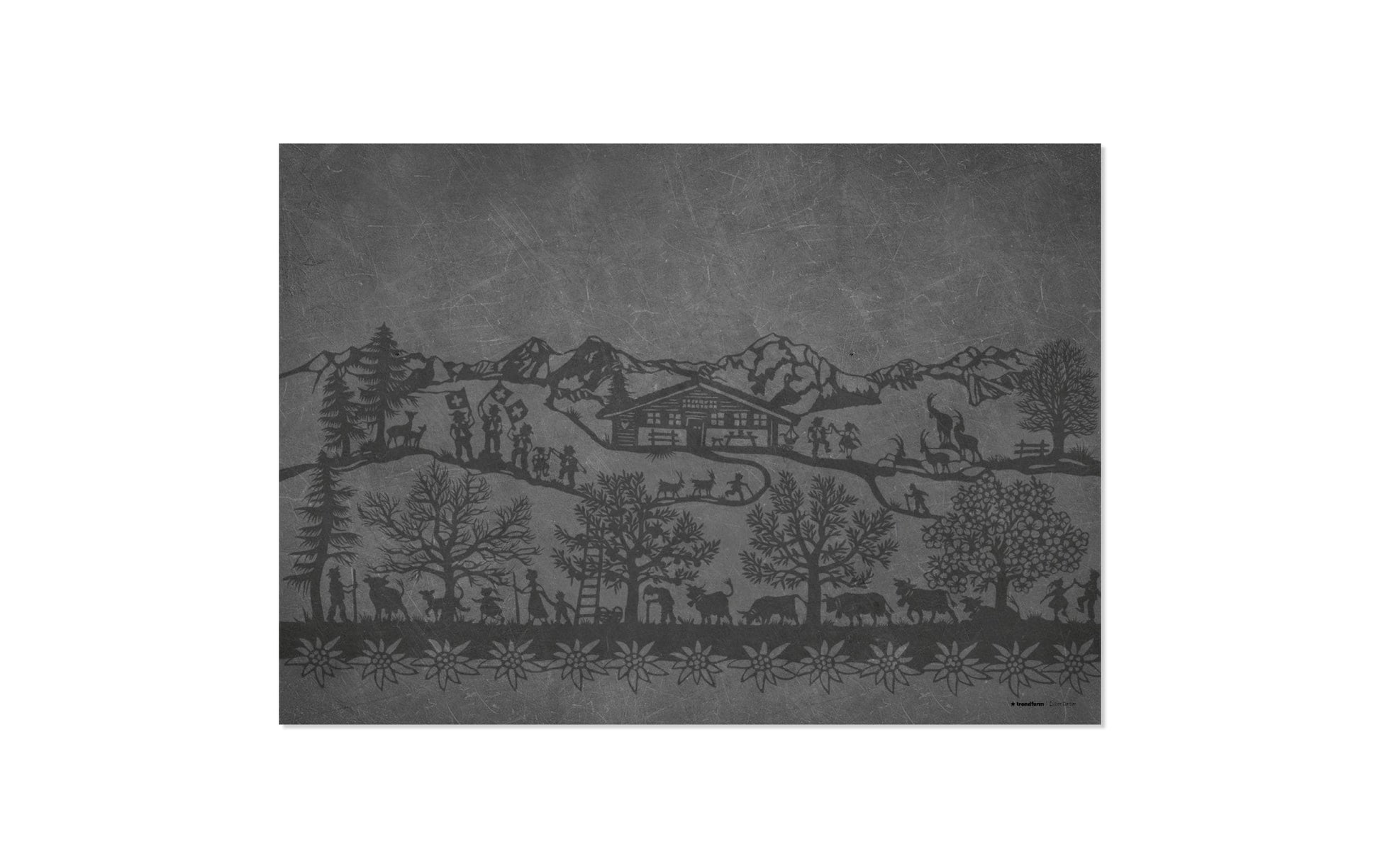 Trendform Tischset SWISS Tradition 9, Papier/Karton, Waldmotiv – 42 × 29,7 cm – FSC – 48 Stk.