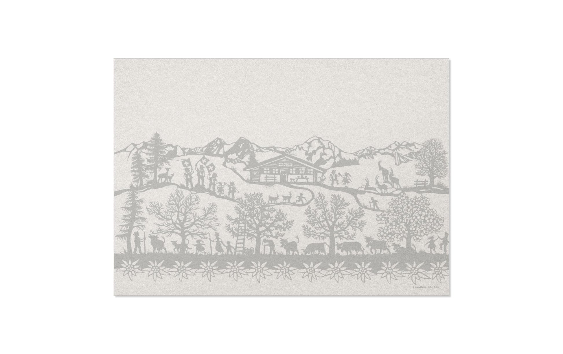 Trendform Tischset SWISS Tradition 9, Papier/Karton, Waldmotiv – 42 × 29,7 cm – FSC – 48 Stk.