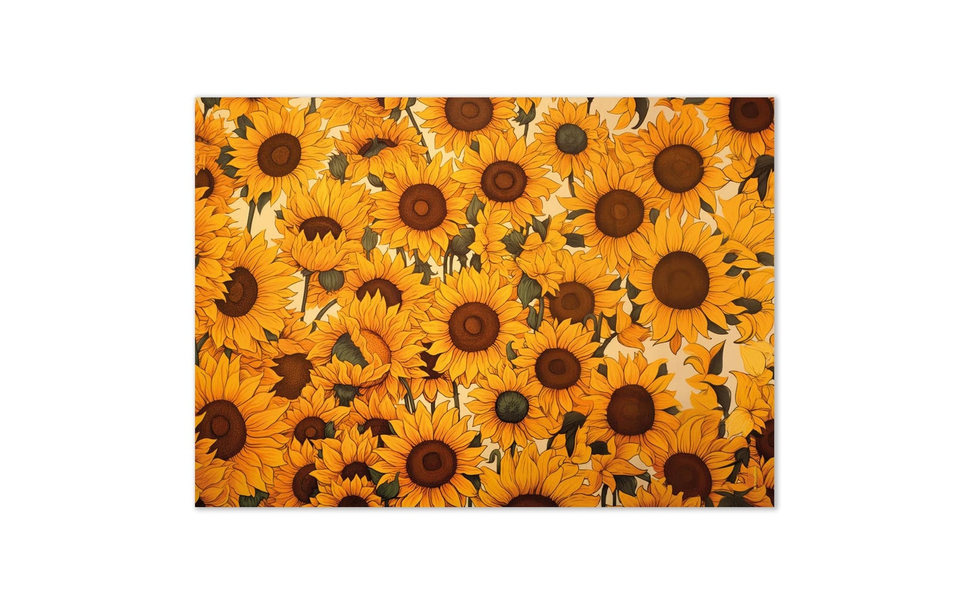Trendform Tischset – Papier, Sonnenblumen Motiv, 42 × 29,7 cm – 48 Stk.