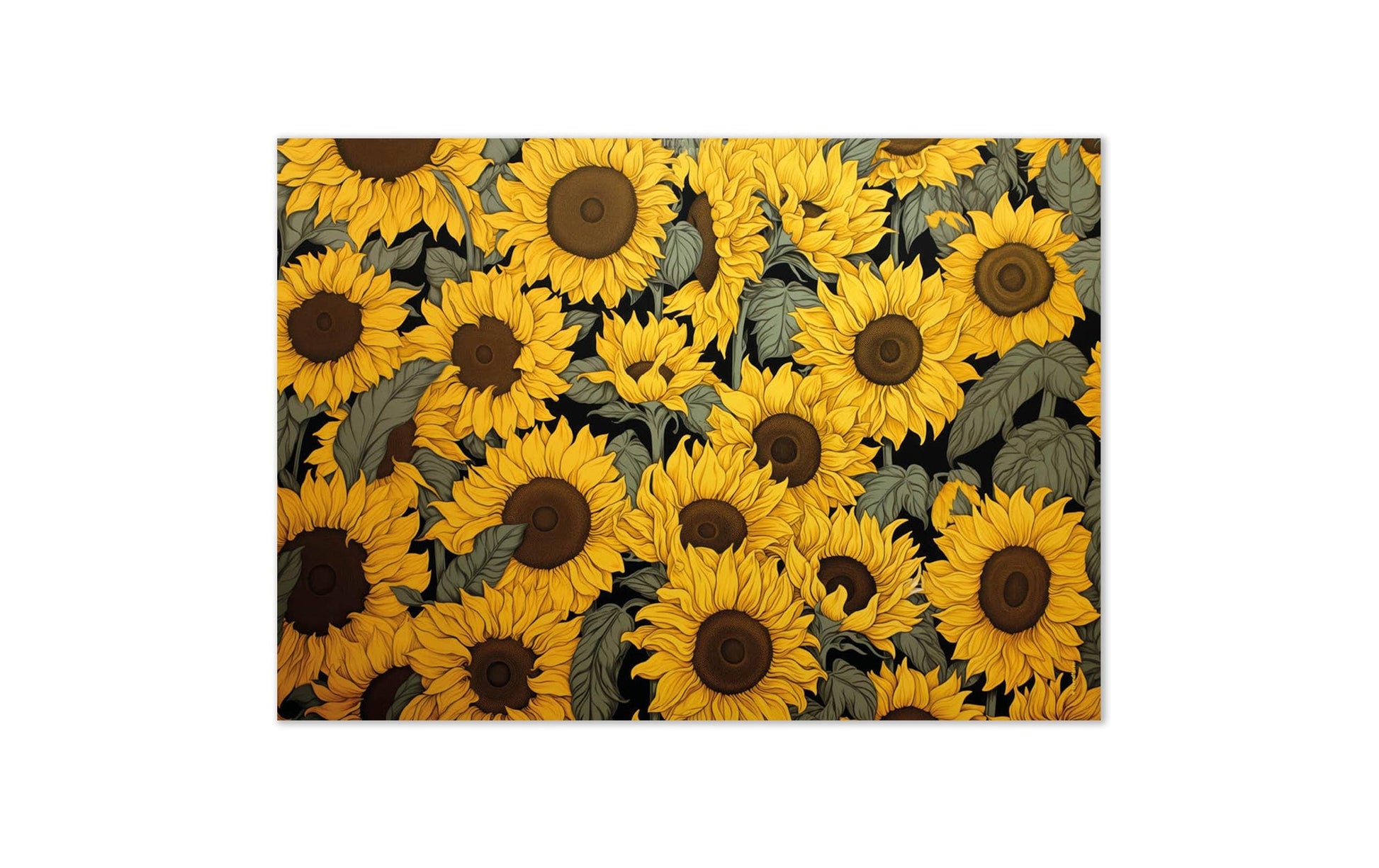 Trendform Tischset – Papier, Sonnenblumen Motiv, 42 × 29,7 cm – 48 Stk.