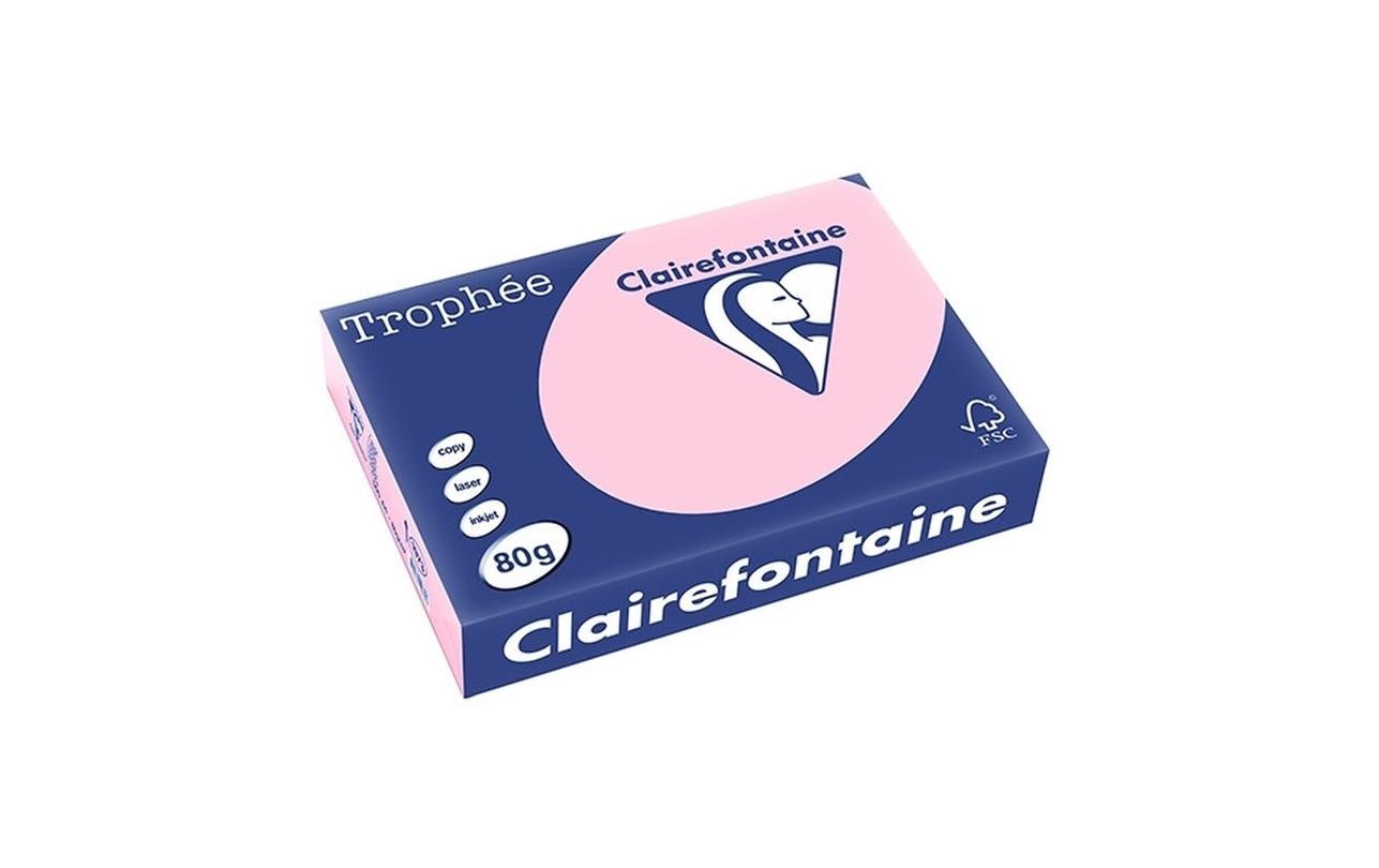 Clairefontaine Kopierpapier – A4, 80 g/m², rosa – für Inkjet/Laser/Kopierer – FSC, EU Ecolabel – 500 Blatt
