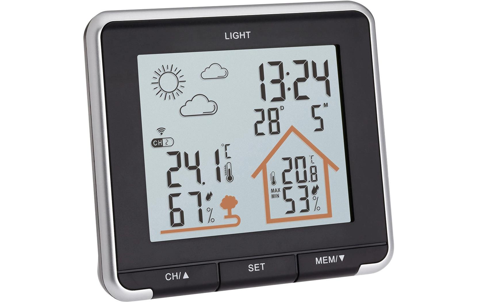 TFA-Dostmann TFA Dostmann LIFE – Wetterstation, innen/aussen, Hygrometer & Thermometer, inkl. Aussensensor – schwarz
