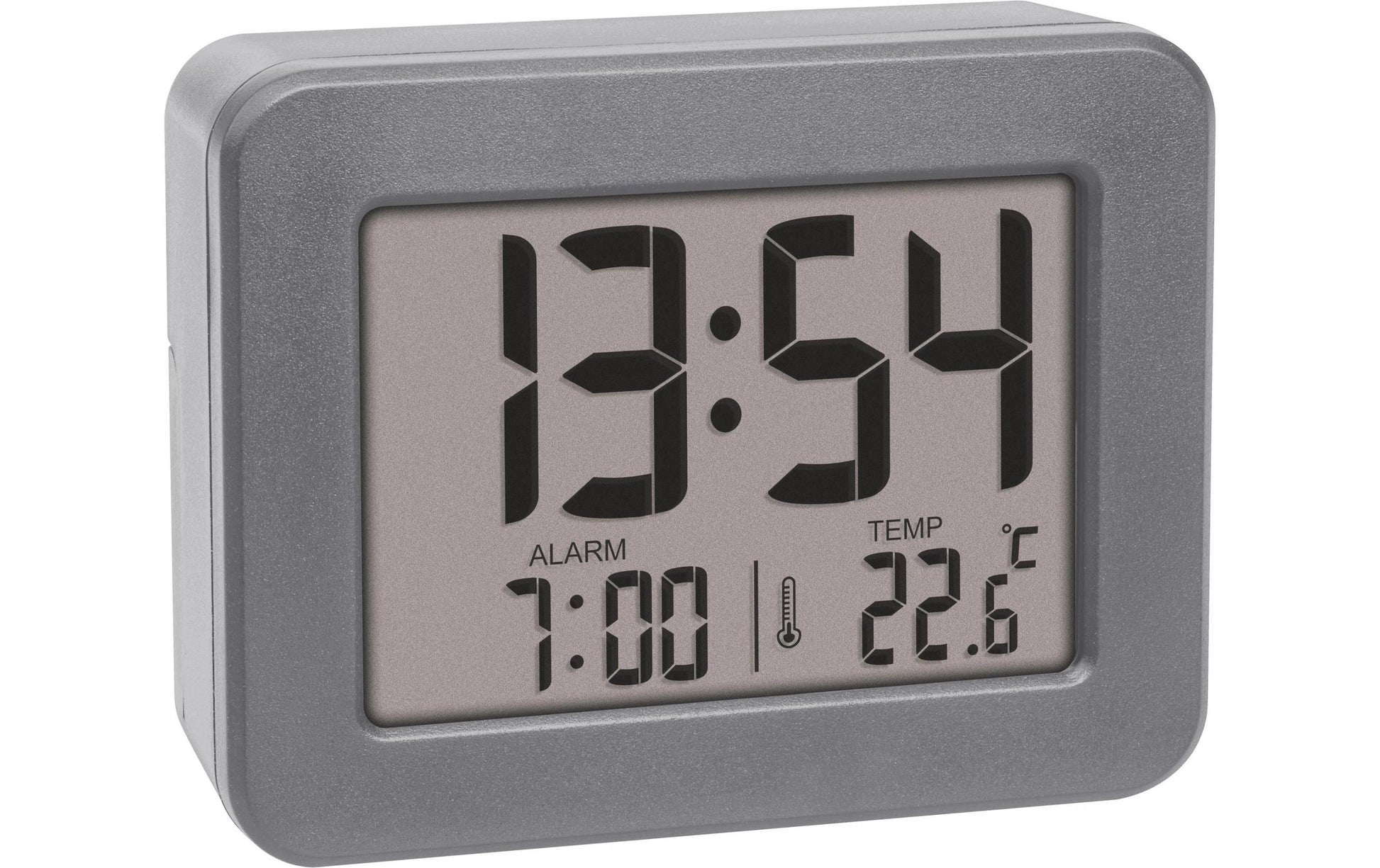 TFA-Dostmann TFA Dostmann Digitalwecker – Thermometer, 2,5 × 7,2 × 5,6 cm, grau