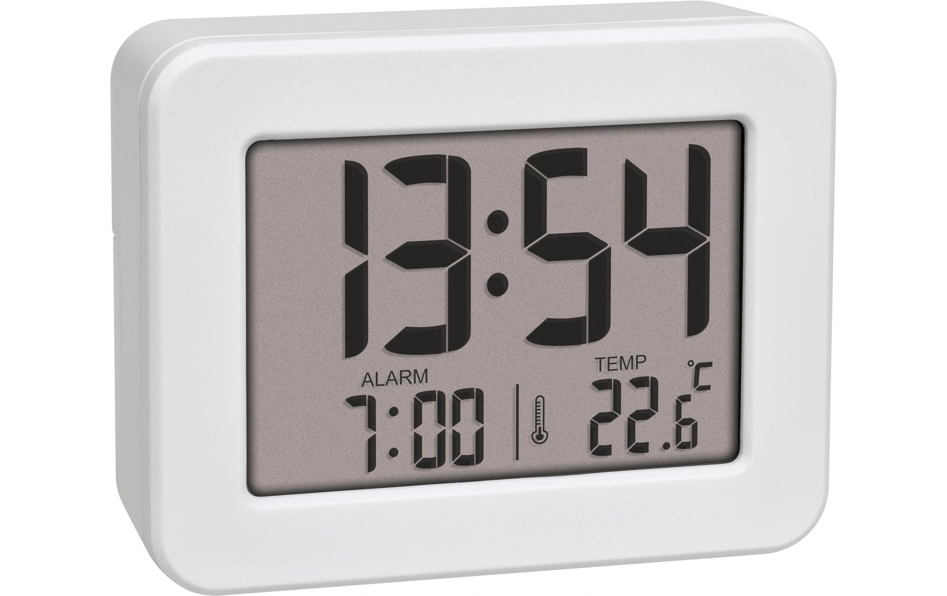 TFA-Dostmann TFA Dostmann Digitalwecker – Thermometer, 2,5 × 7,2 × 5,6 cm, weiss, Kunststoff