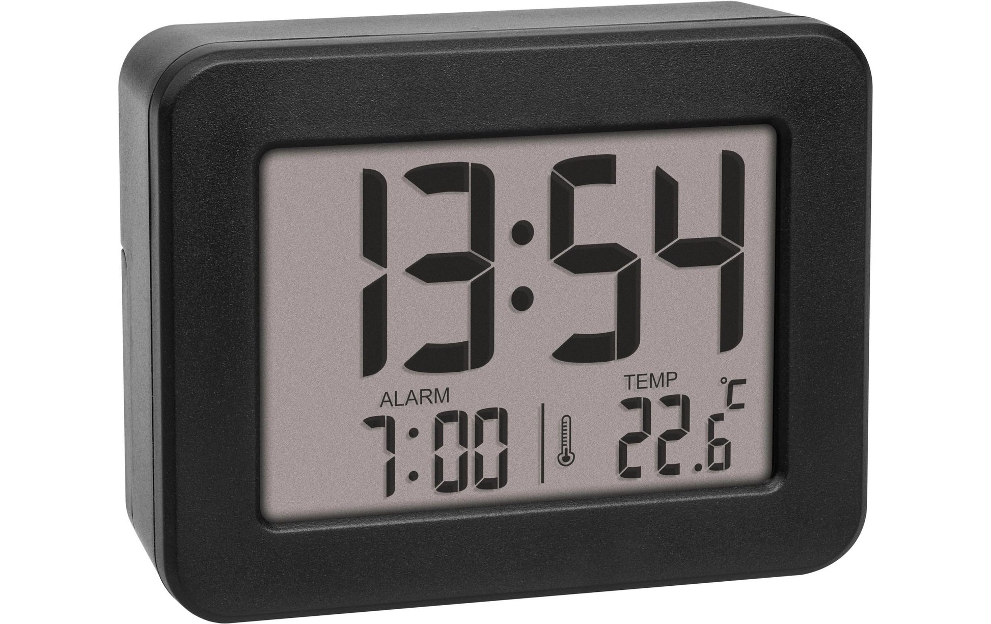 TFA-Dostmann TFA Dostmann Digitalwecker – Thermometer, 2,5 × 7,2 × 5,6 cm, schwarz