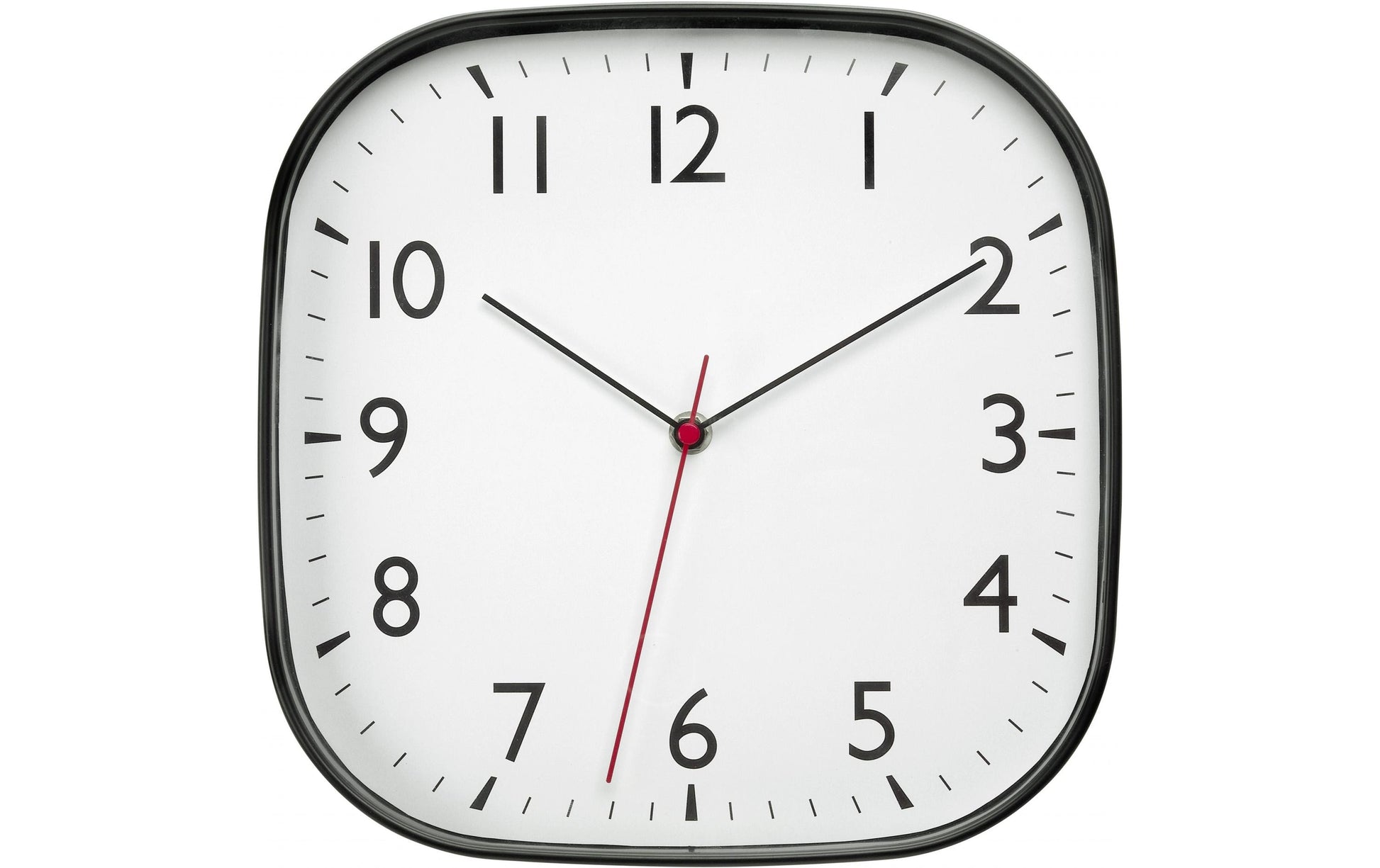 TFA-Dostmann Wanduhr – Analog, 27,9 × 27,9 × 4,9 cm, Schwarz, Kunststoff