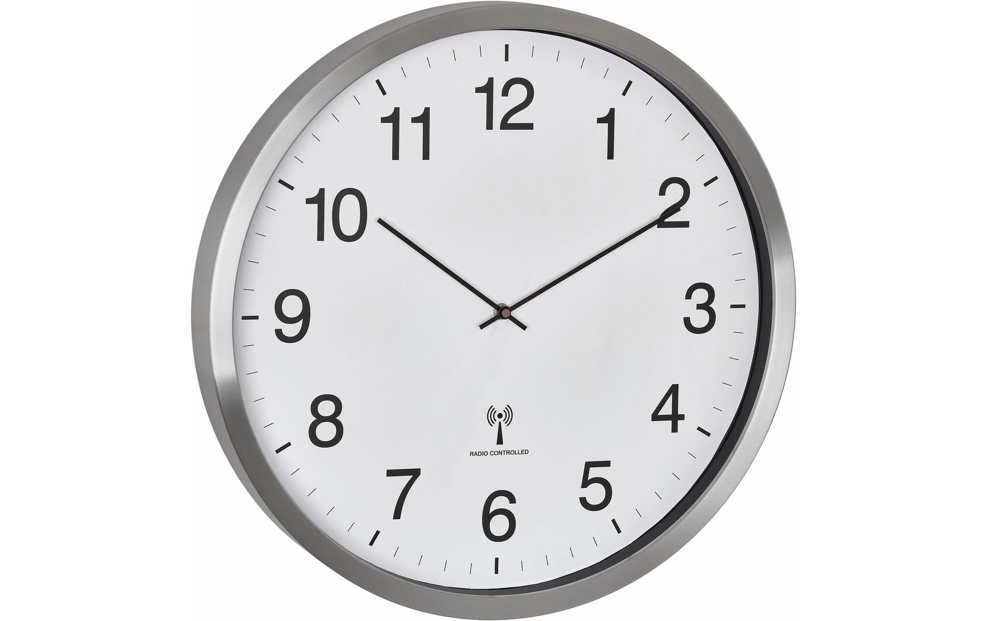 TFA-Dostmann TFA Dostmann Wanduhr – Funk – Ø 50,8 cm, Silber, Aluminium