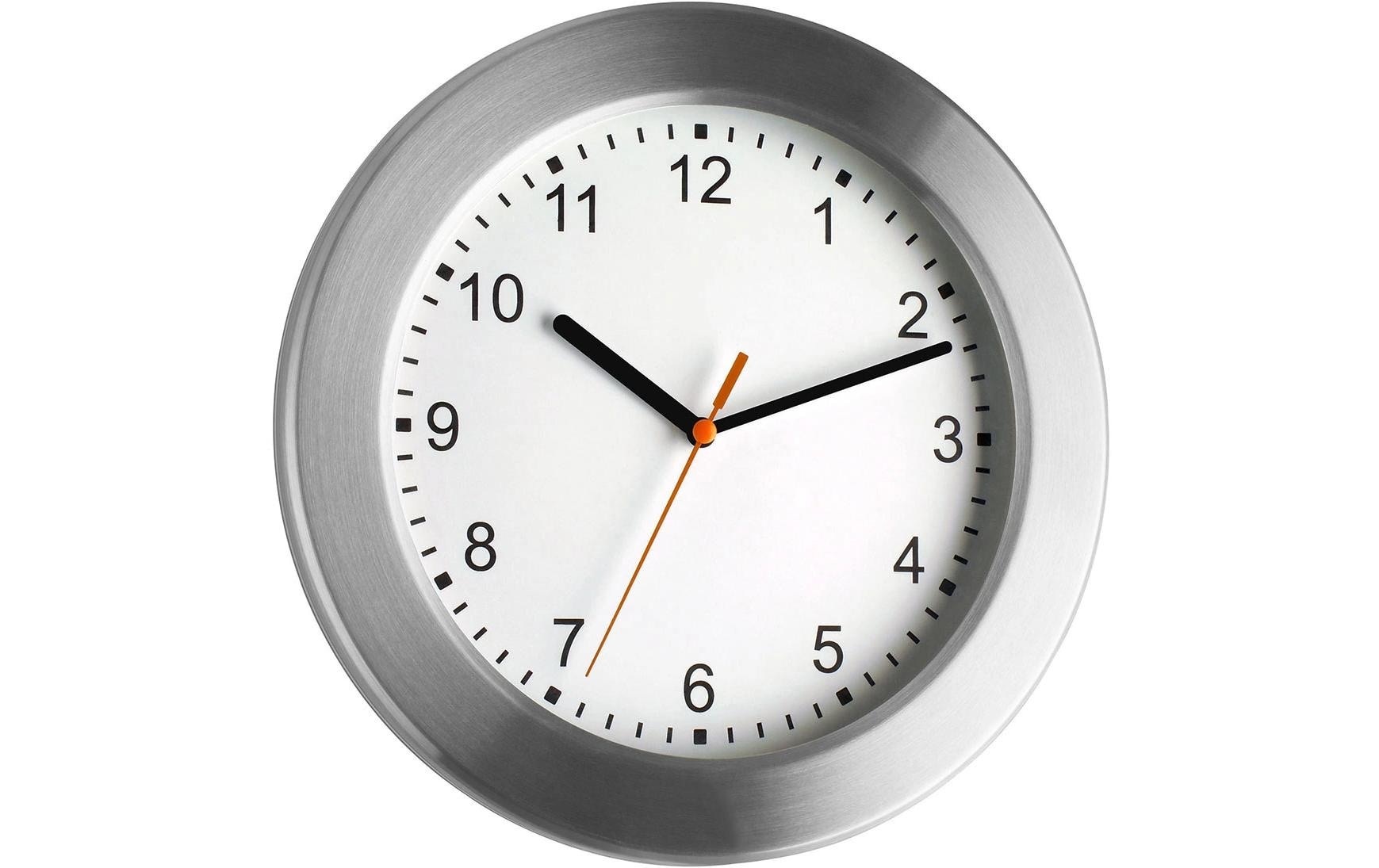 TFA-Dostmann TFA Dostmann Wanduhr – Analog, Ø 20 cm, Silber, Kunststoff