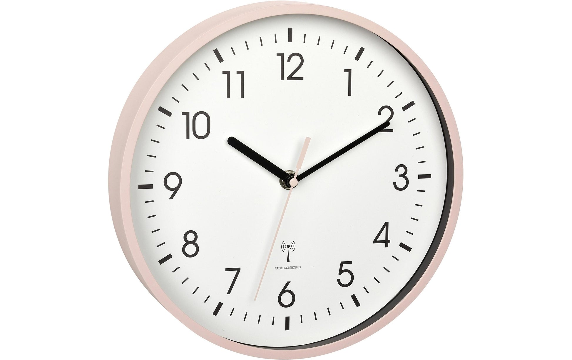 TFA-Dostmann TFA Dostmann Wanduhr – Funk, analog, Ø 24,5 cm, Rosa