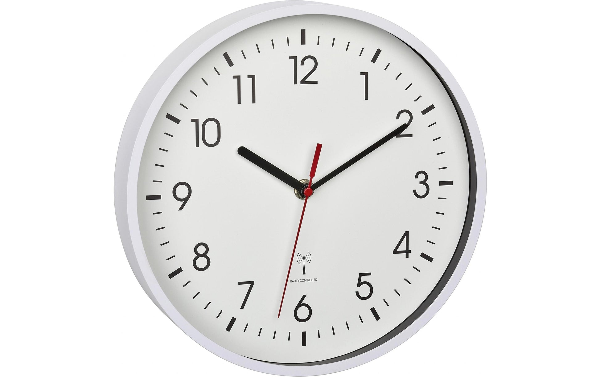 TFA-Dostmann TFA Dostmann Wanduhr – Funk, analog, Ø 24,5 cm, weiss, Kunststoff