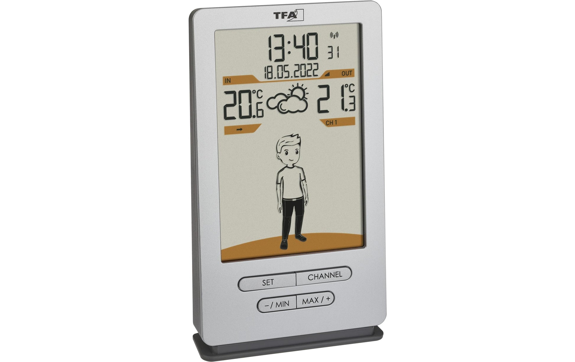 TFA-Dostmann Weather JACK Temperatur-/Feuchtesensor – 433 MHz, −40–60 °C, Innen/Aussen