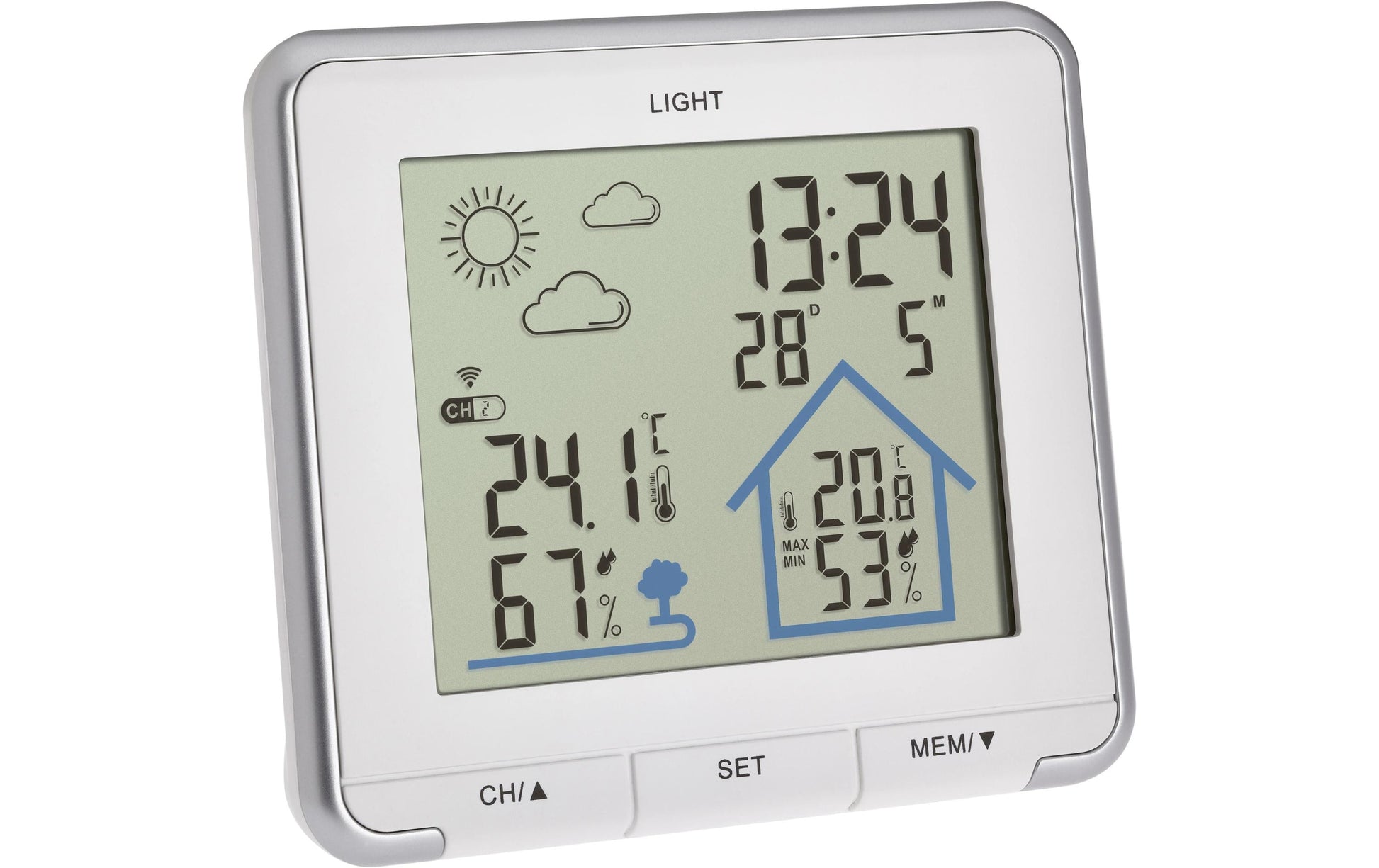 TFA-Dostmann LIFE Temperatur-/Feuchtesensor – Kabellos, −30–70 °C, 20–95 %, Innen/Aussen