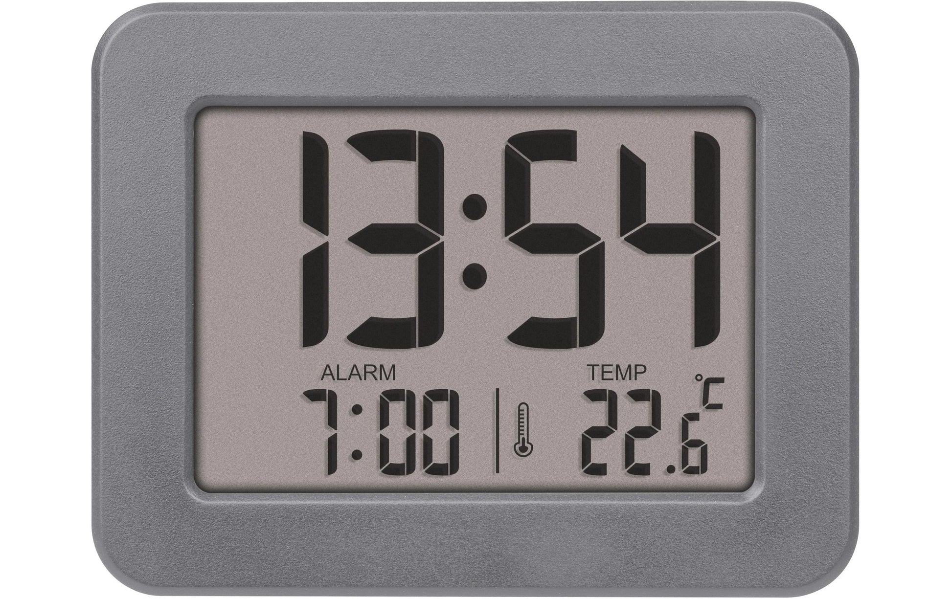 TFA-Dostmann TFA Dostmann Digitalwecker – Thermometer, 2,5 × 7,2 × 5,6 cm, grau