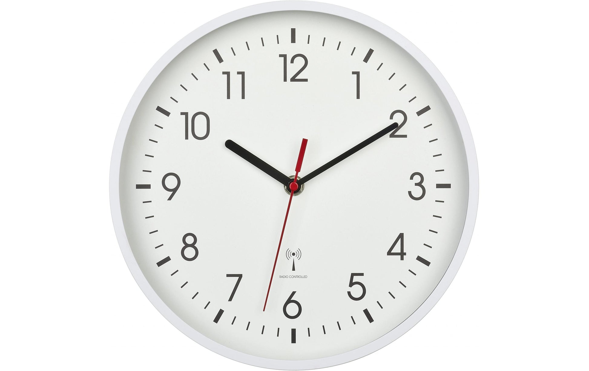 TFA-Dostmann TFA Dostmann Wanduhr – Funk, analog, Ø 24,5 cm, weiss, Kunststoff