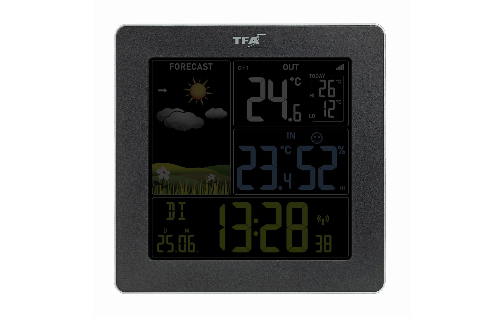 TFA-Dostmann SUN 2 Temperatur-/Feuchtesensor – Kabellos (433 MHz), −40–60 °C, 10–99 %, Eingebaut