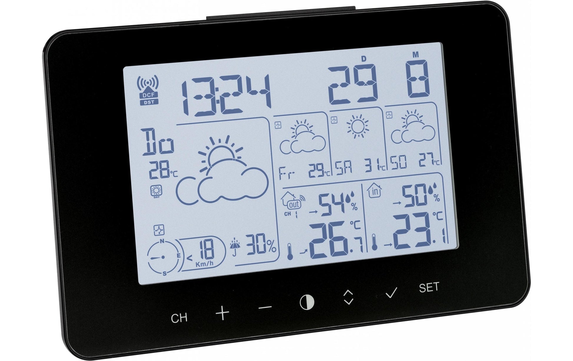 TFA-Dostmann METEOTIME PRIMO Temperatur-/Feuchtesensor – Kabellos, 0–50 °C, 20–95 %