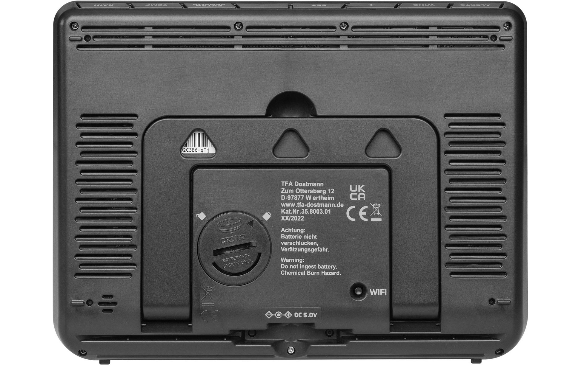 TFA-Dostmann VIEW PRO Sensor-Gateway/Monitor – WLAN, −40–60 °C, 10–99 %, Innen/Aussen