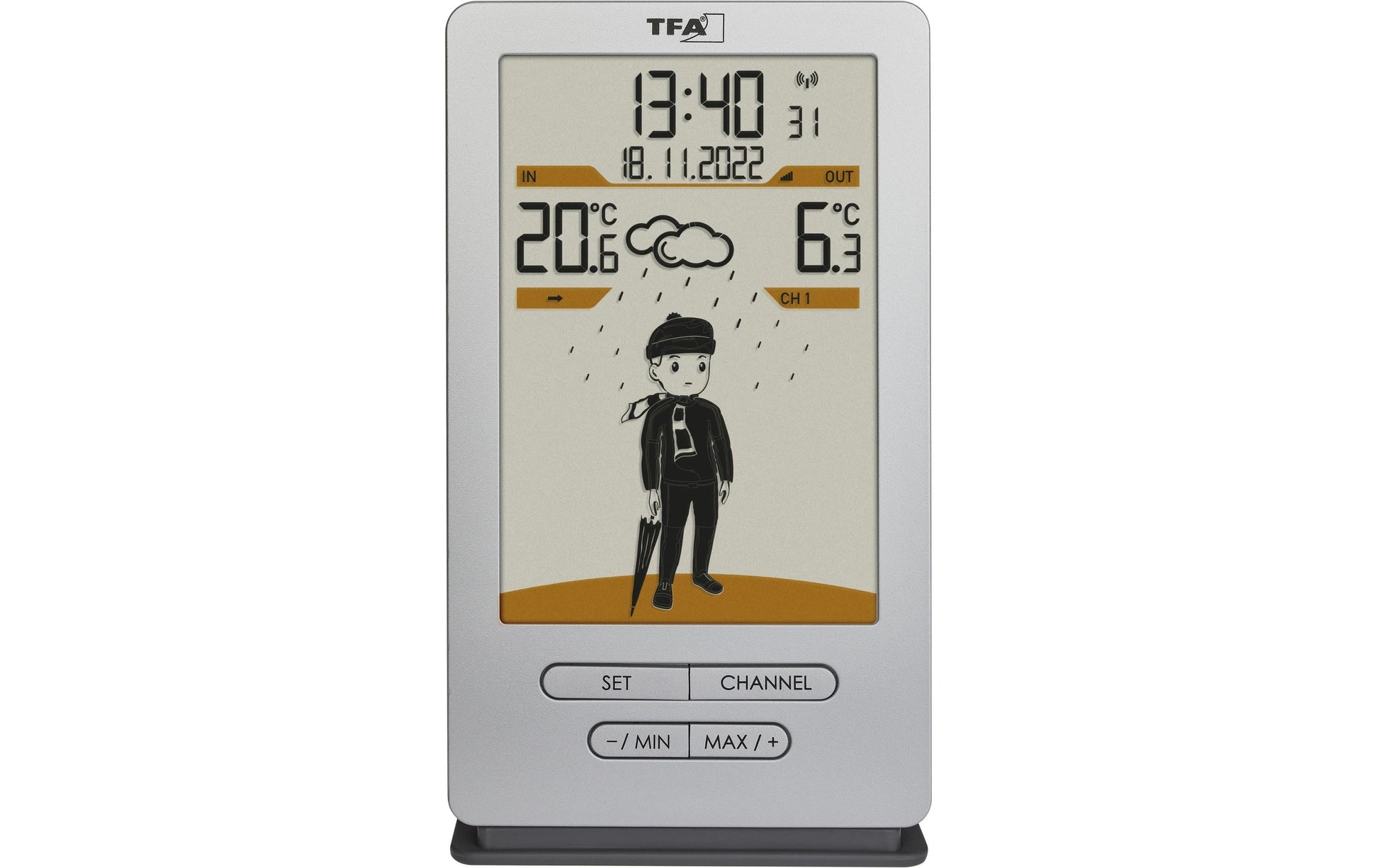 TFA-Dostmann Weather JACK Temperatur-/Feuchtesensor – 433 MHz, −40–60 °C, Innen/Aussen
