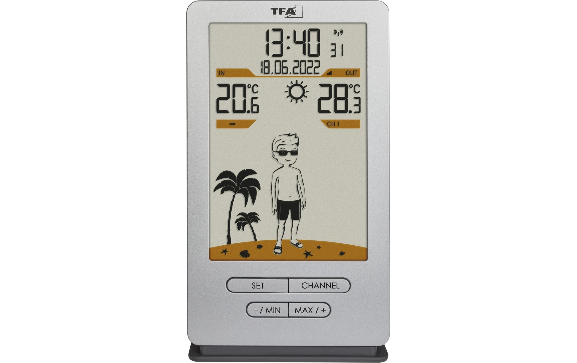 TFA-Dostmann Weather JACK Temperatur-/Feuchtesensor – 433 MHz, −40–60 °C, Innen/Aussen