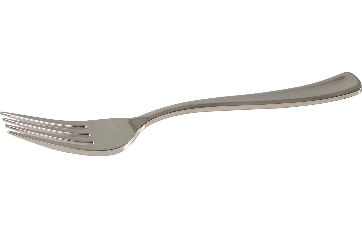 Elco Kunststoff-Gabel, Silber – 50 Stk.