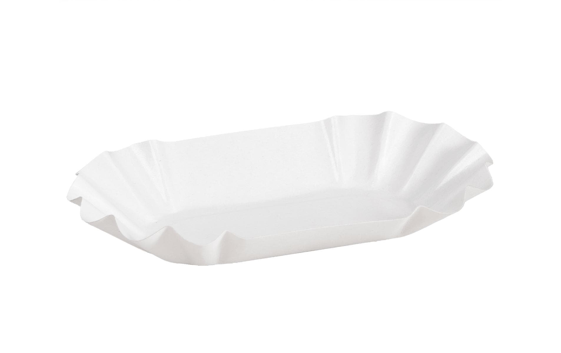 Elco Pommes-Schale, Papier – 11 × 19 × 3 cm, Weiss – 250 Stk.