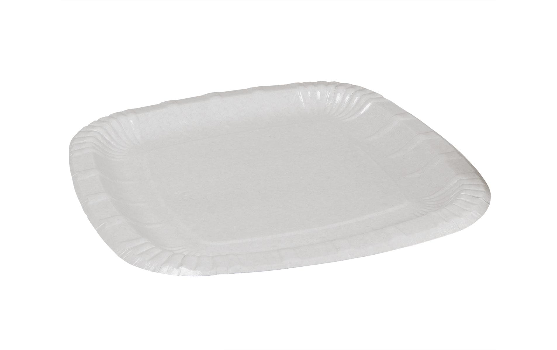 Elco Teller, Papier/Karton, quadratisch – 24 × 24 cm, weiss – 100 Stk.