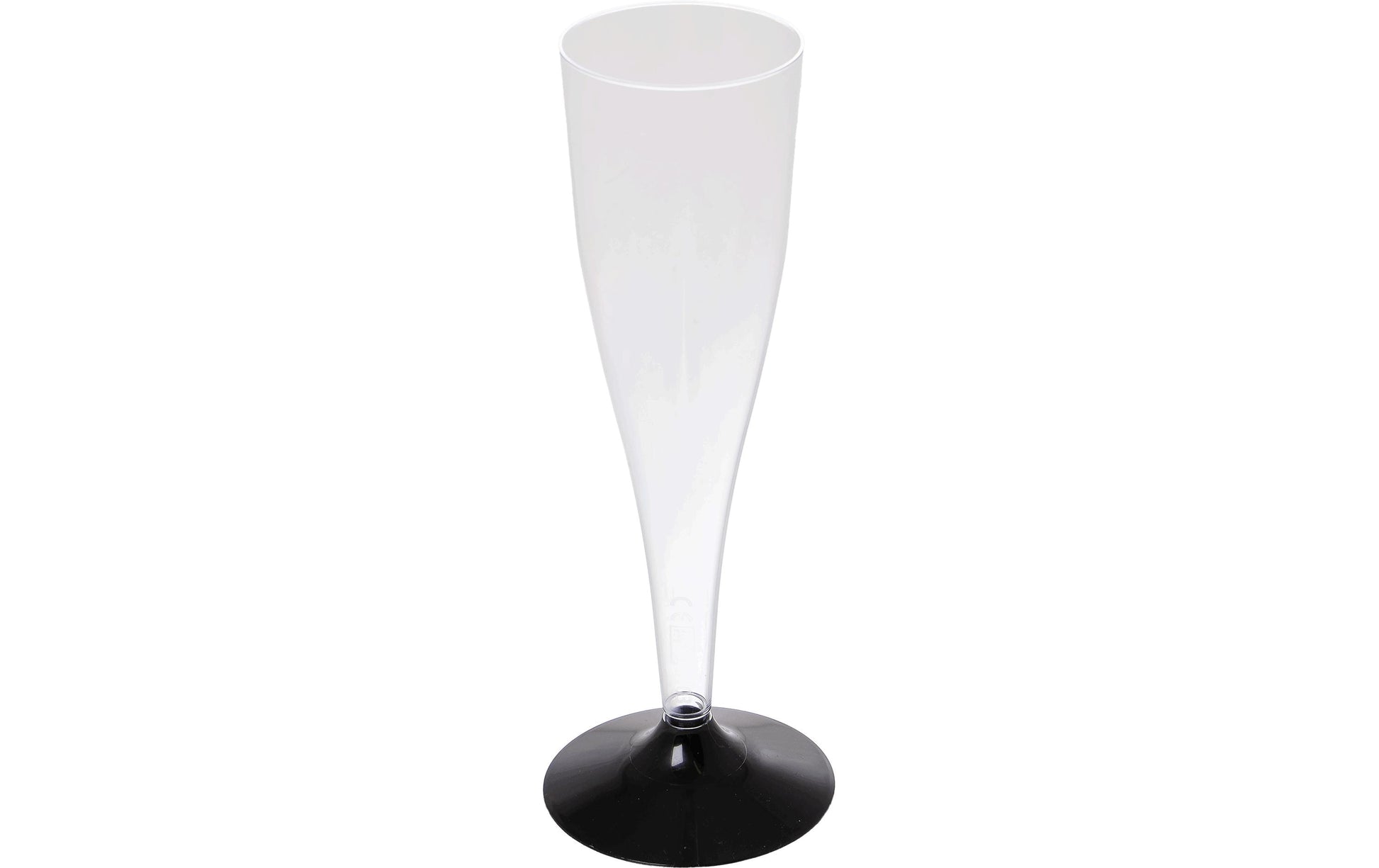 Elco Weinglas-Becher, Kunststoff – 1 dl – Schwarz/Transparent – 20 Stk.