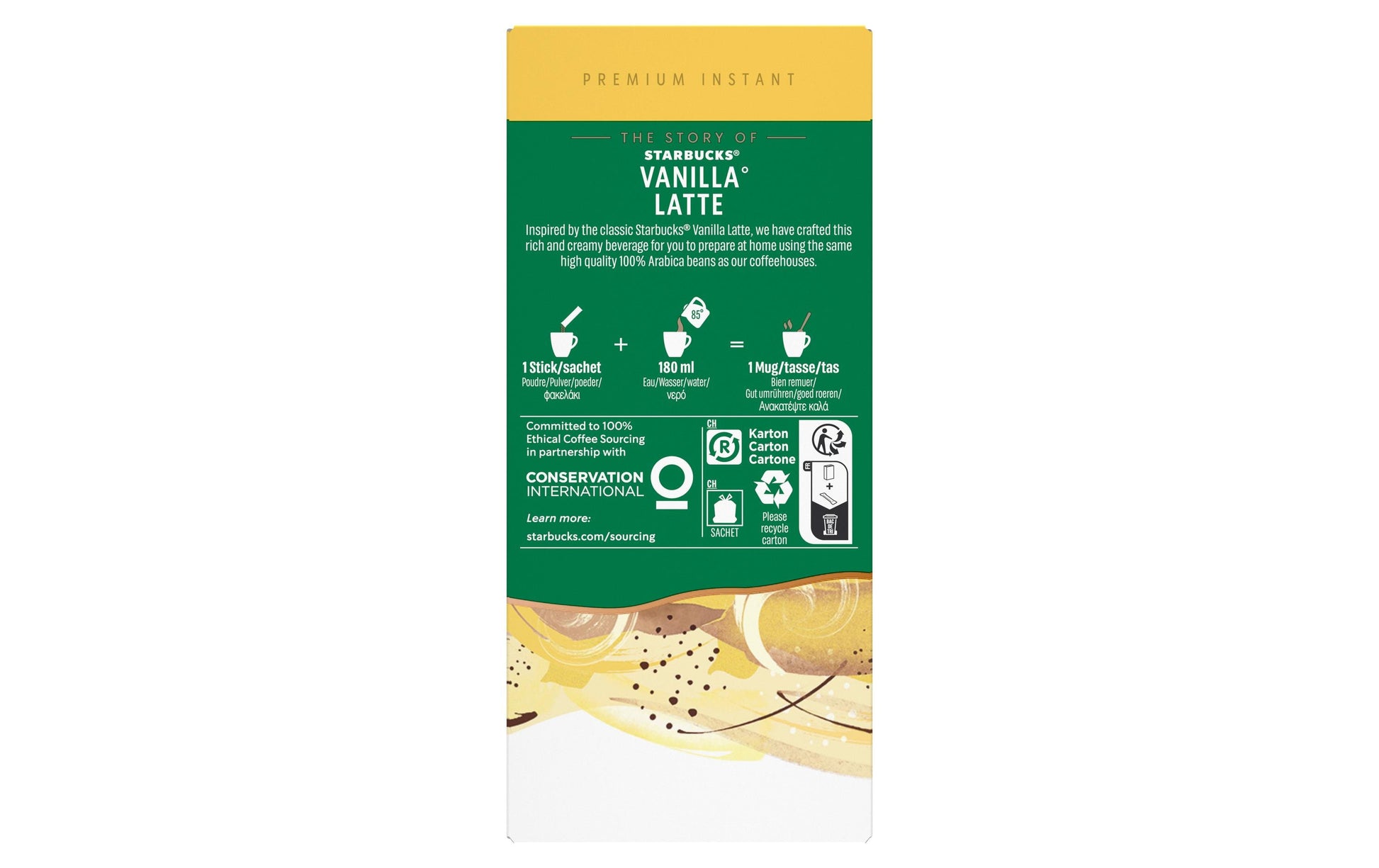 Starbucks Vanilla Latte – Instantgetränk, 5 Sticks