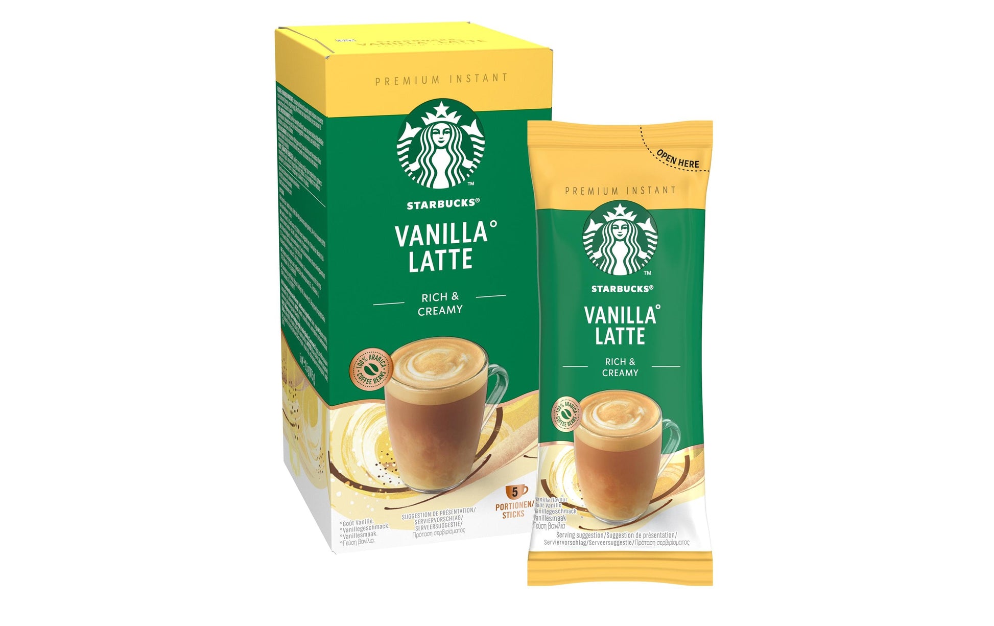 Starbucks Vanilla Latte – Instantgetränk, 5 Sticks