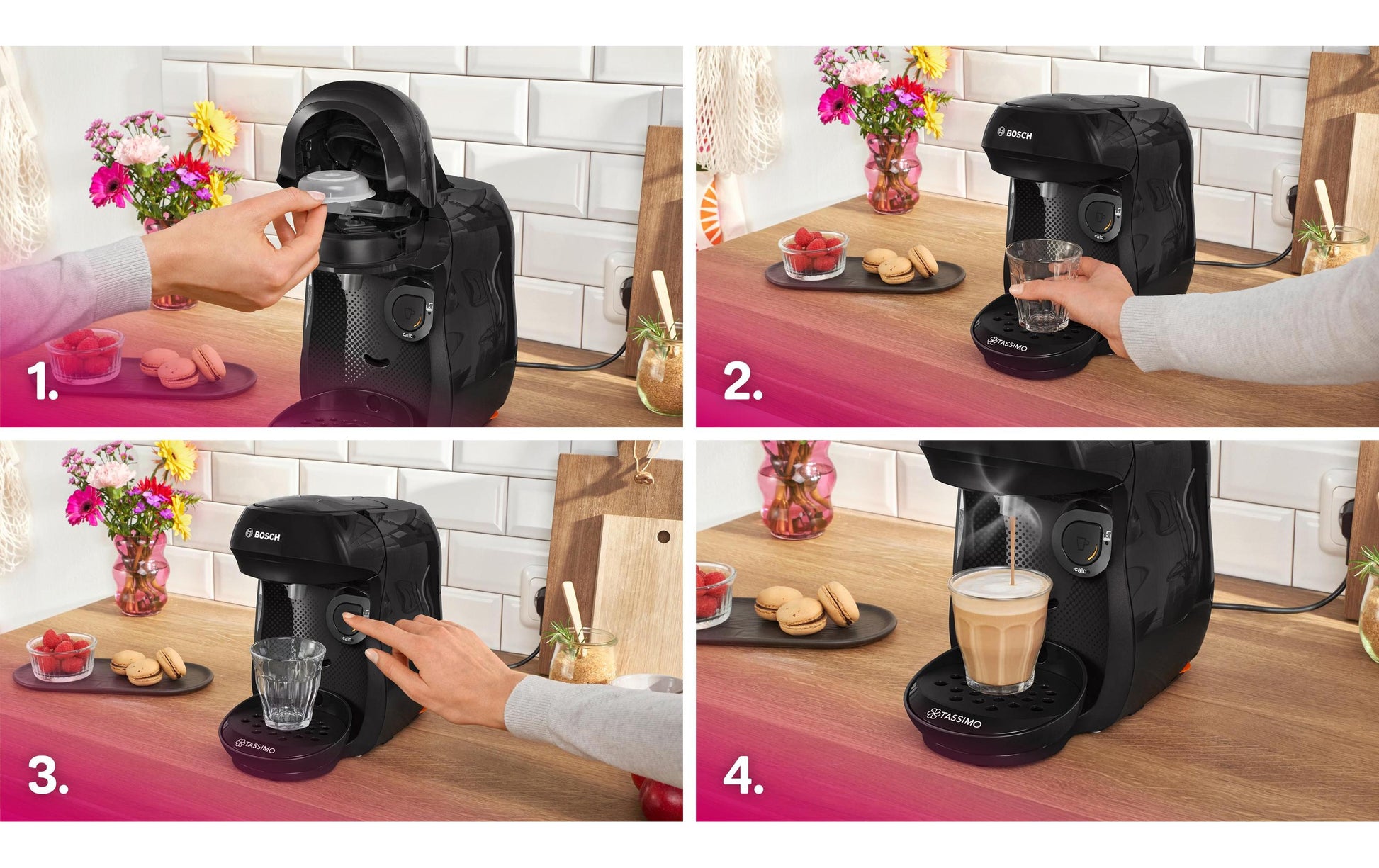 Tassimo Happy Friendly Kapselmaschine – für Tassimo, 0,7 l, schwarz