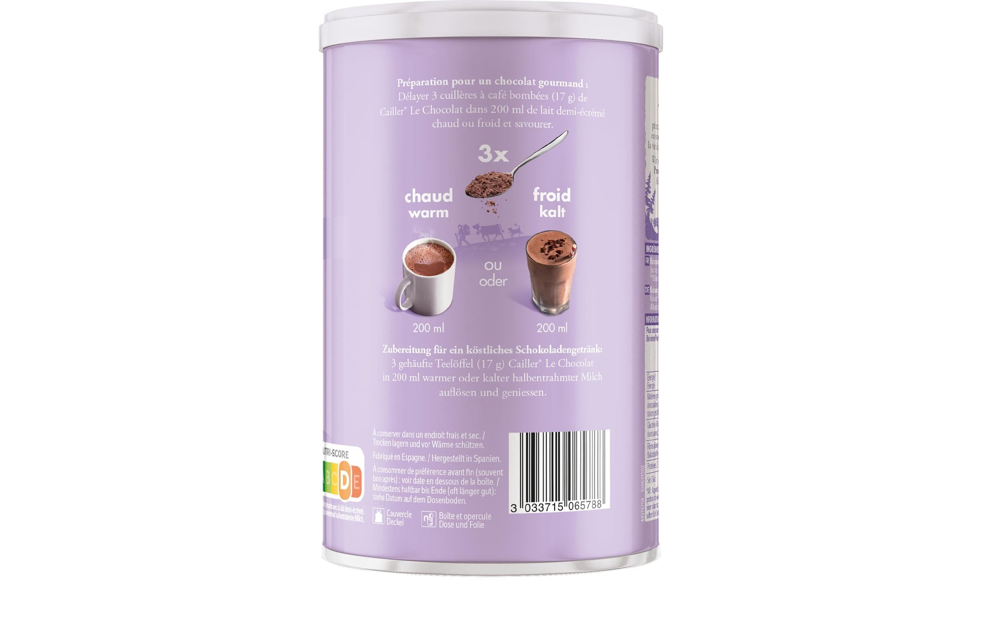 Cailler Trinkschokolade Schokoladenpulver – 500 g